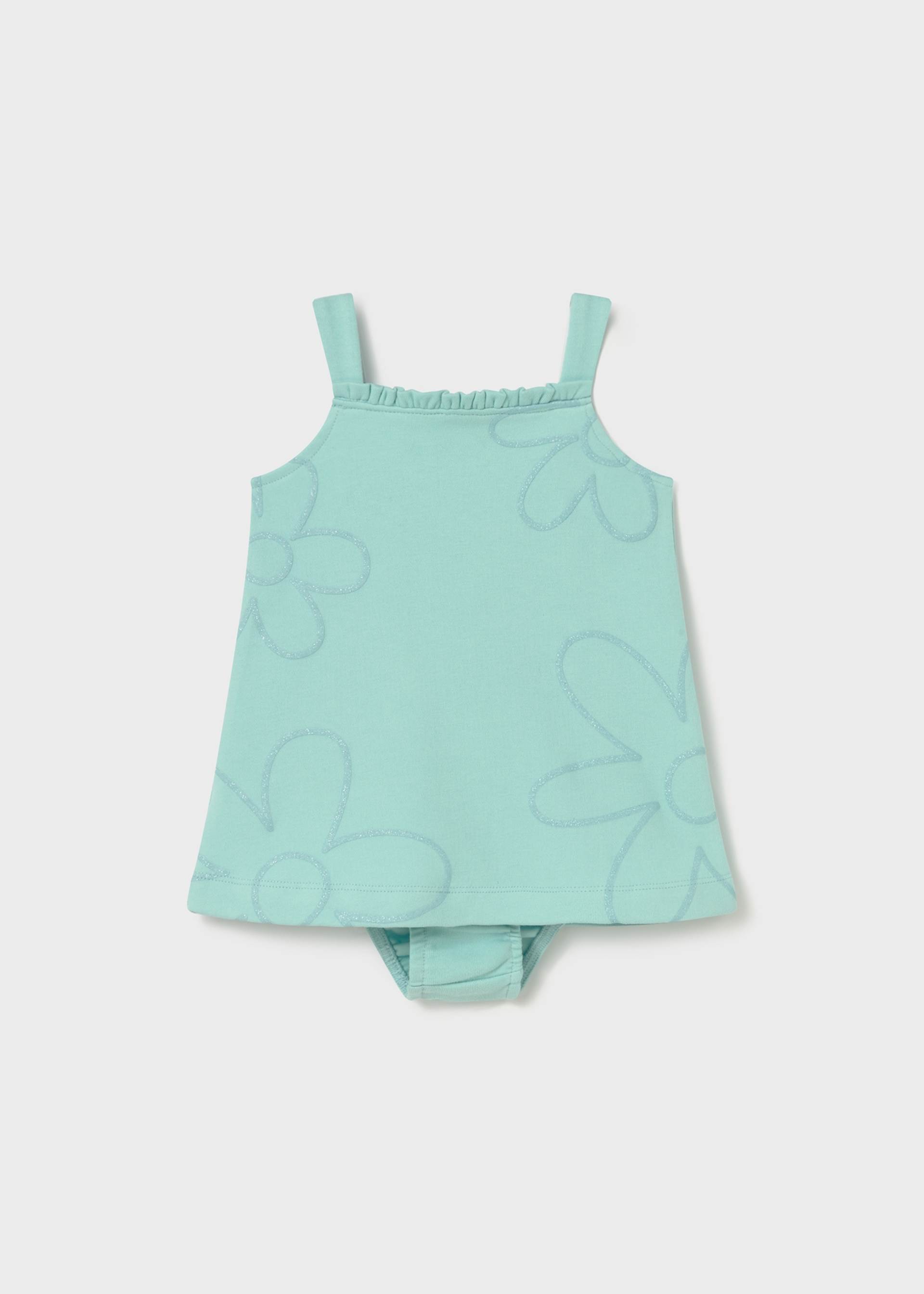 Kleid print Glitter mit Höschen Baby