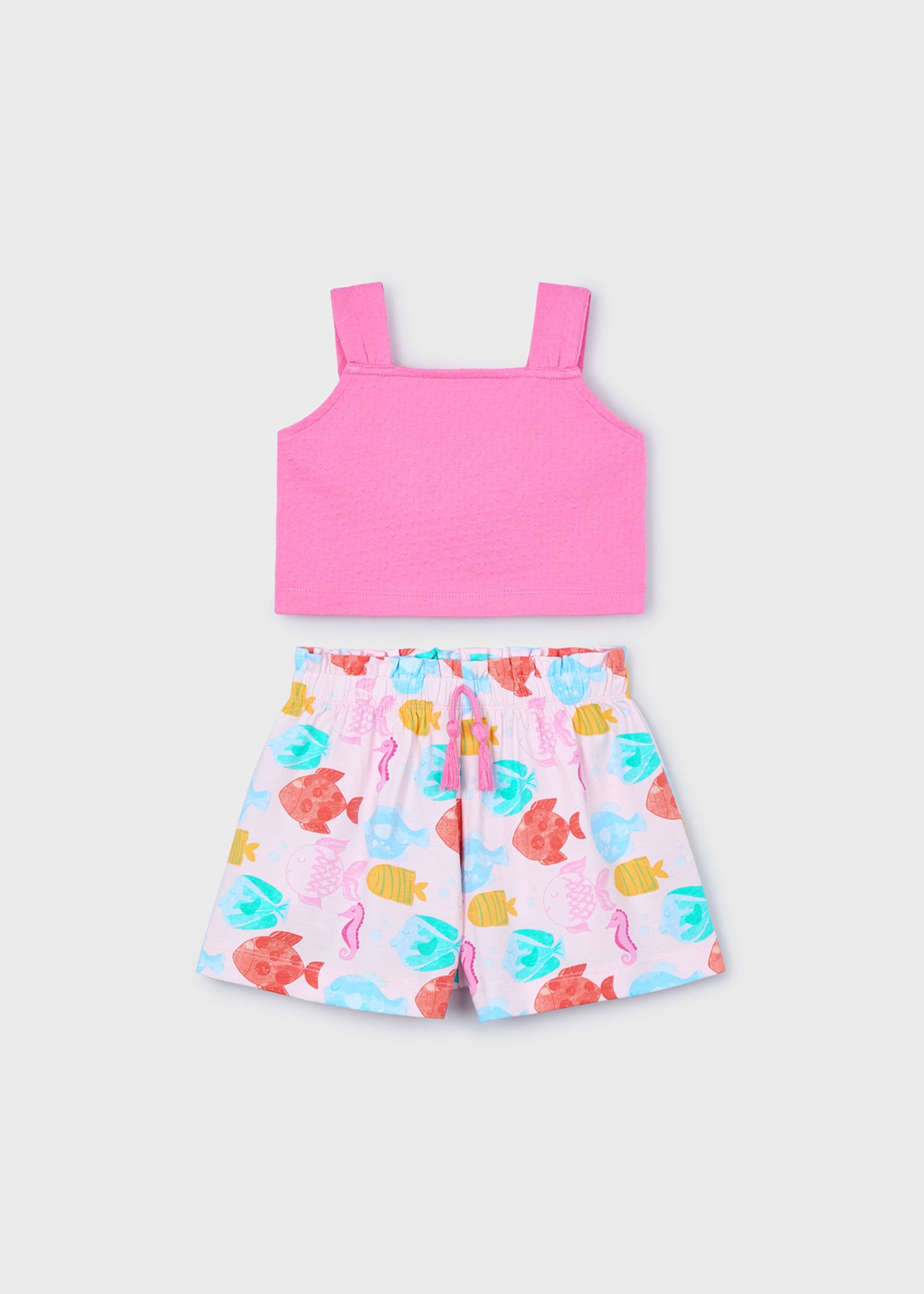 Ensemble short imprimé poisson fille Ensemble short imprimé poisson fille