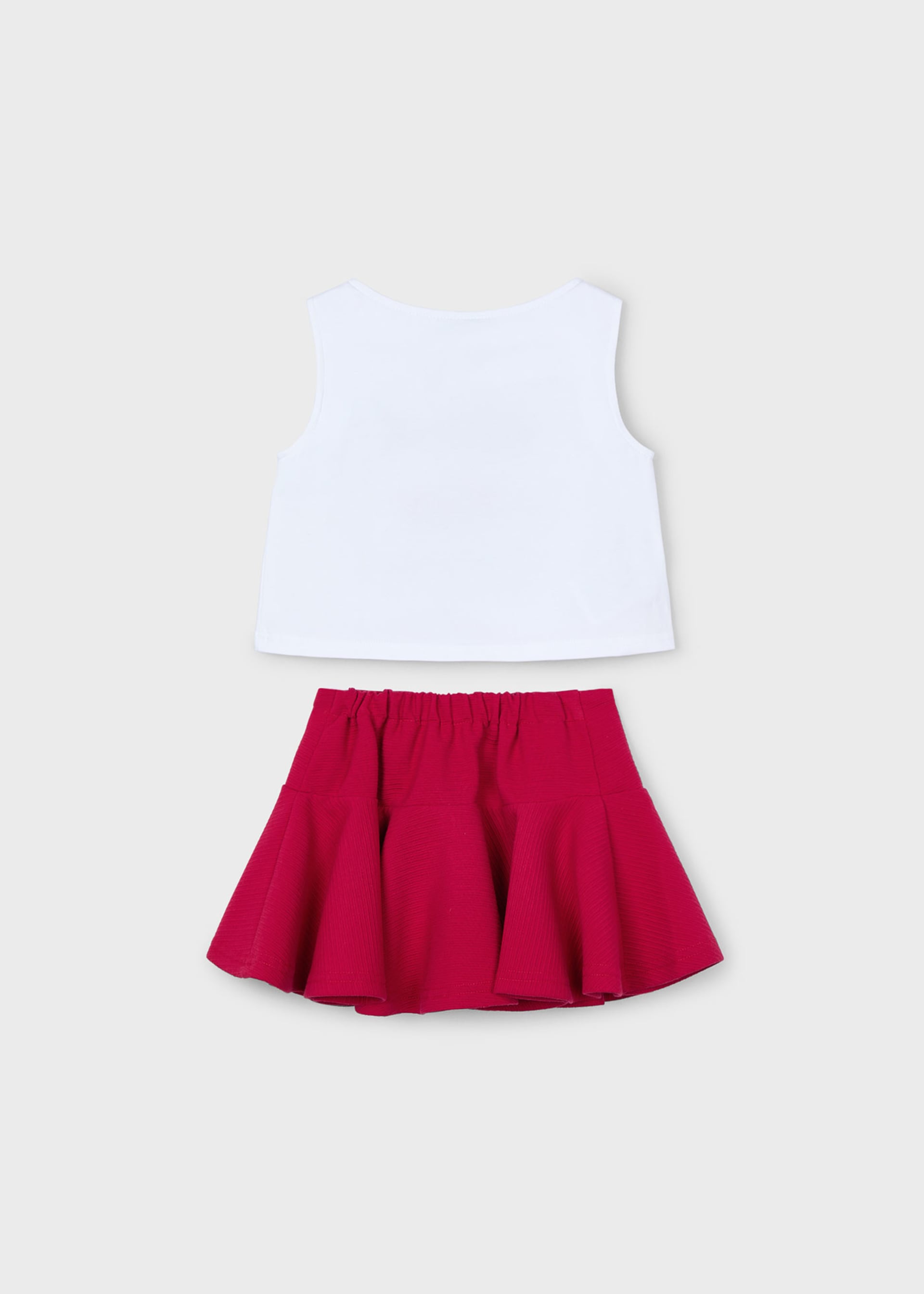 Girl pleated skirt and top set