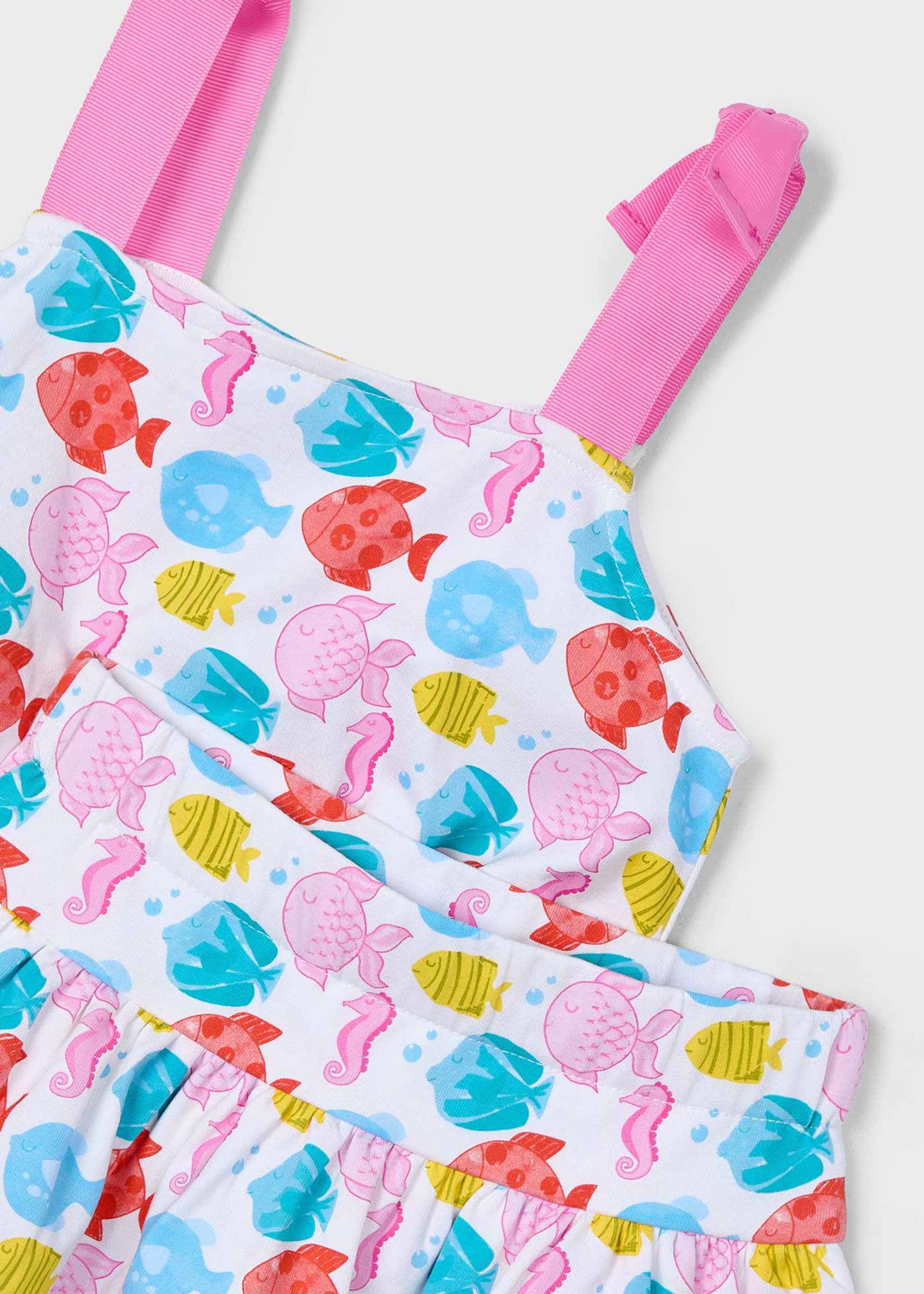 Ensemble jupe imprimé poisson pour fille