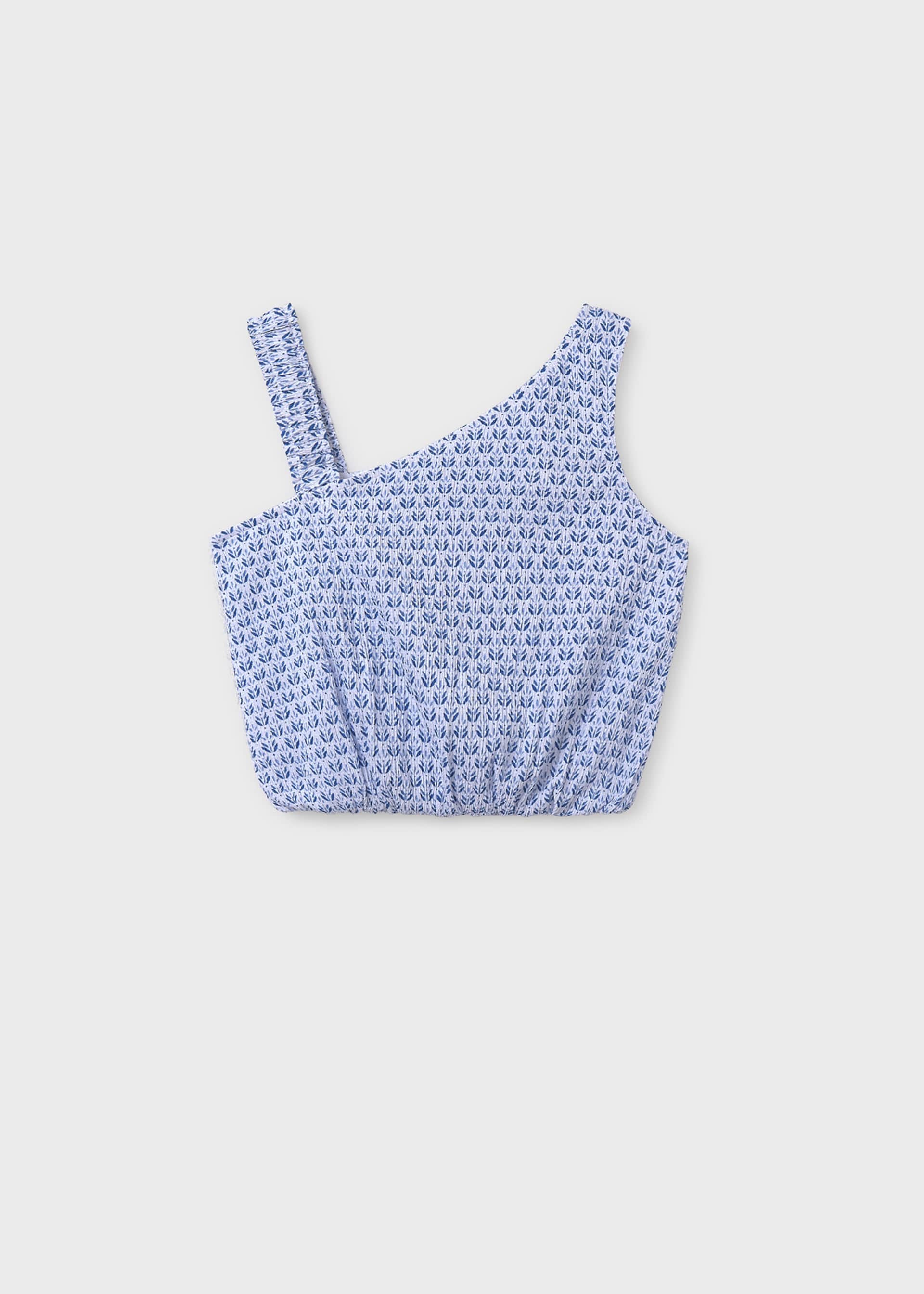 Girl Printed Asymmetric Top