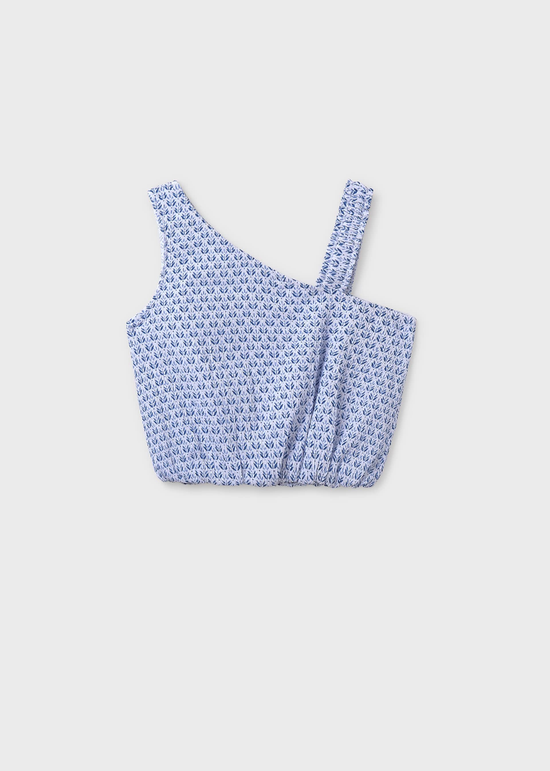 Girl Printed Asymmetric Top