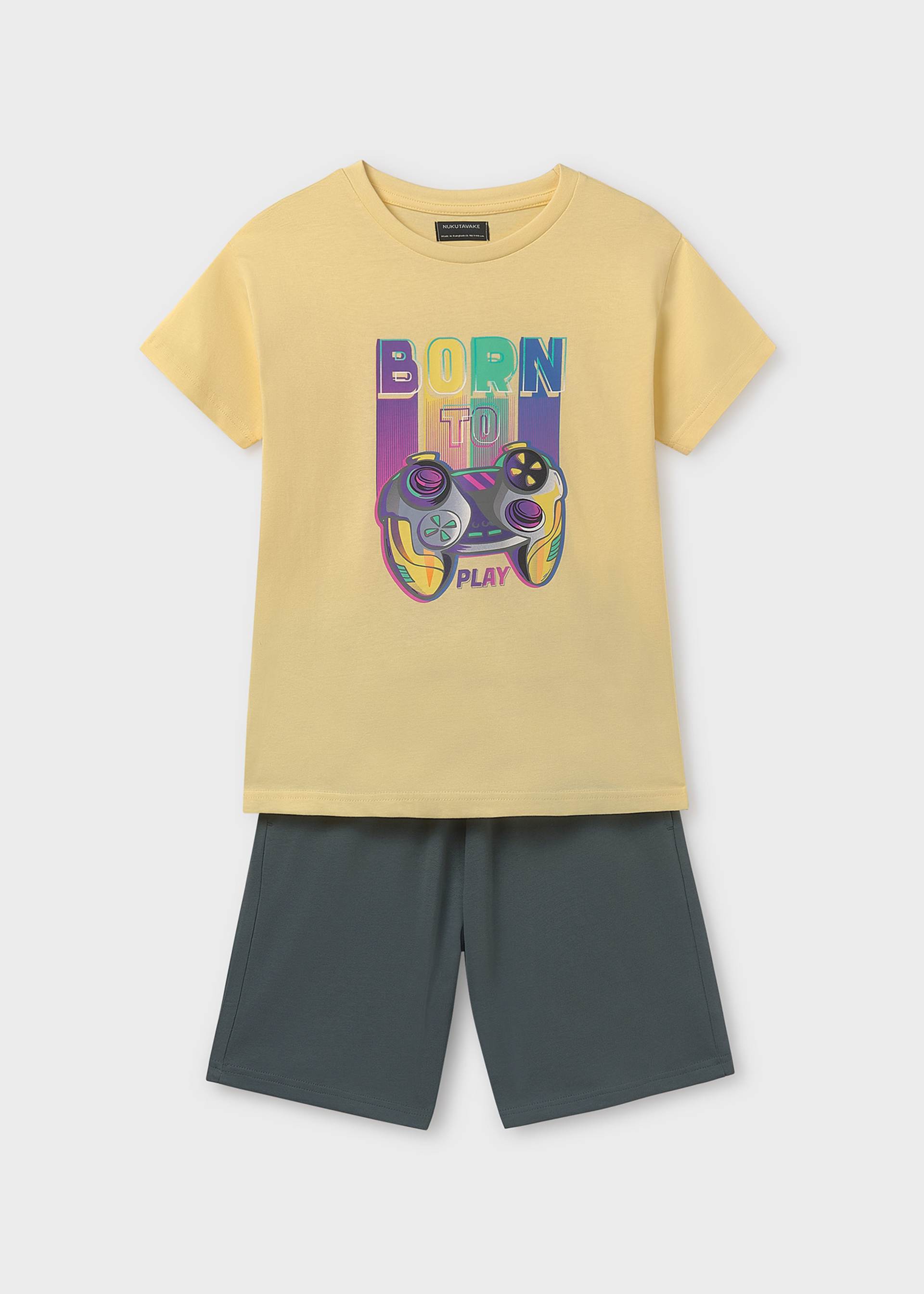 Ensemble en maille imprimé garçon