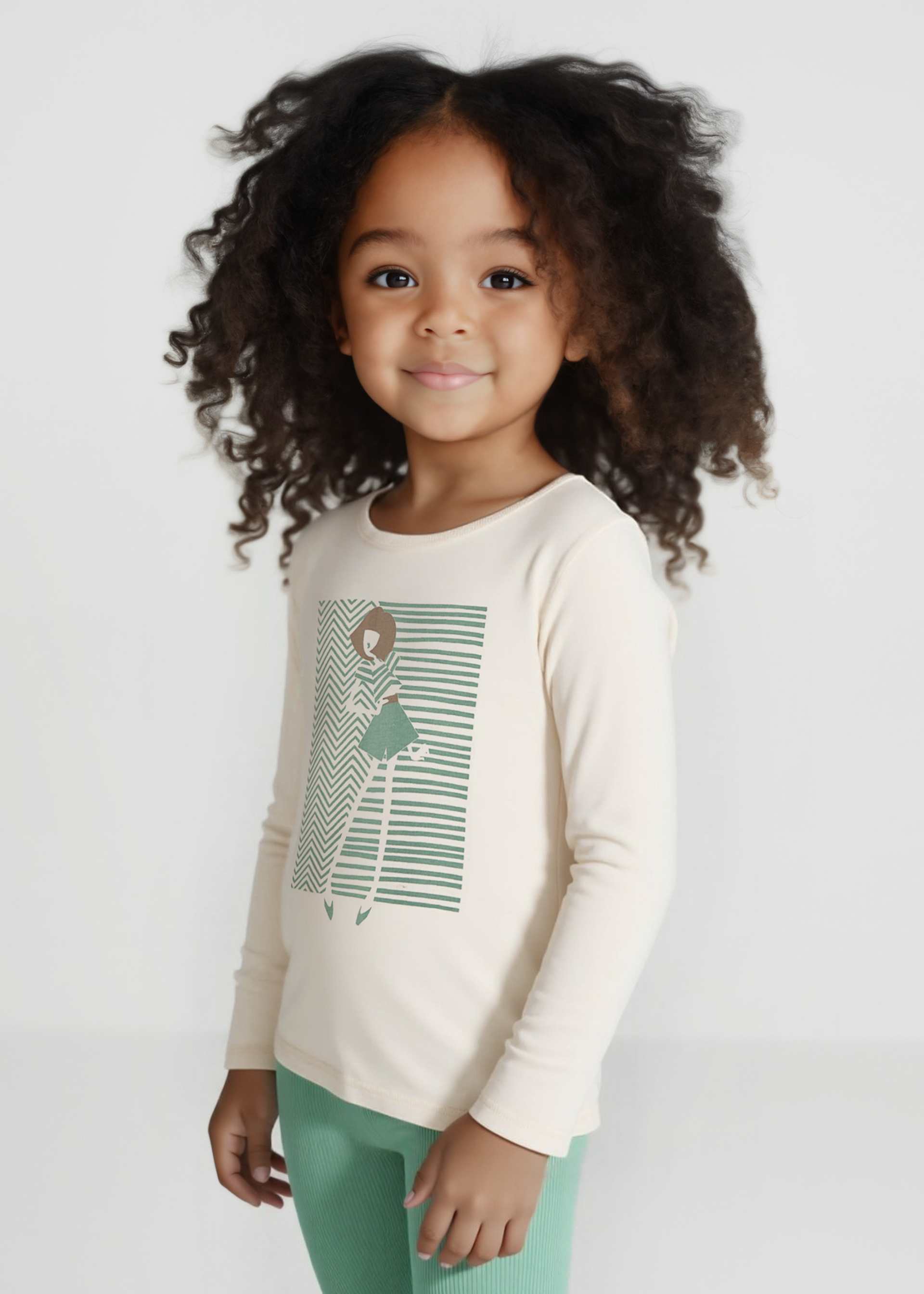 T-shirt à manches longues avec élastique fille T-shirt à manches longues avec élastique fille