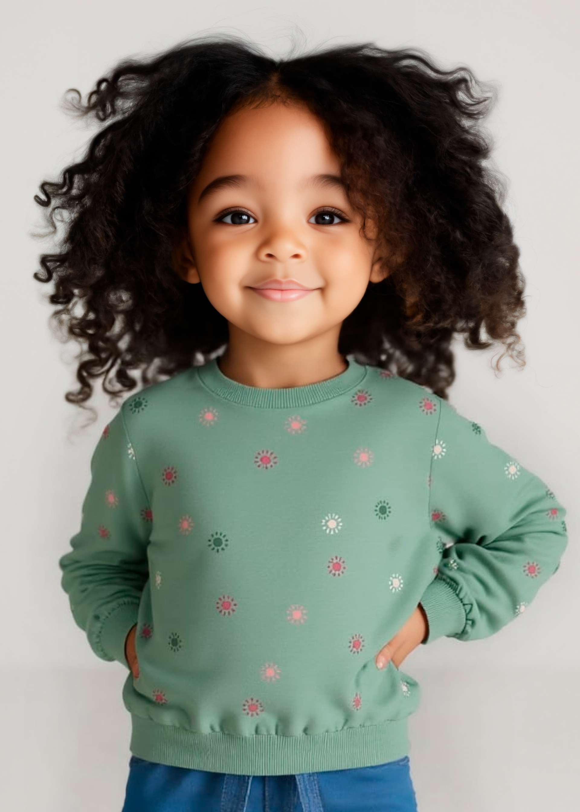 Girl flower sweatshirt