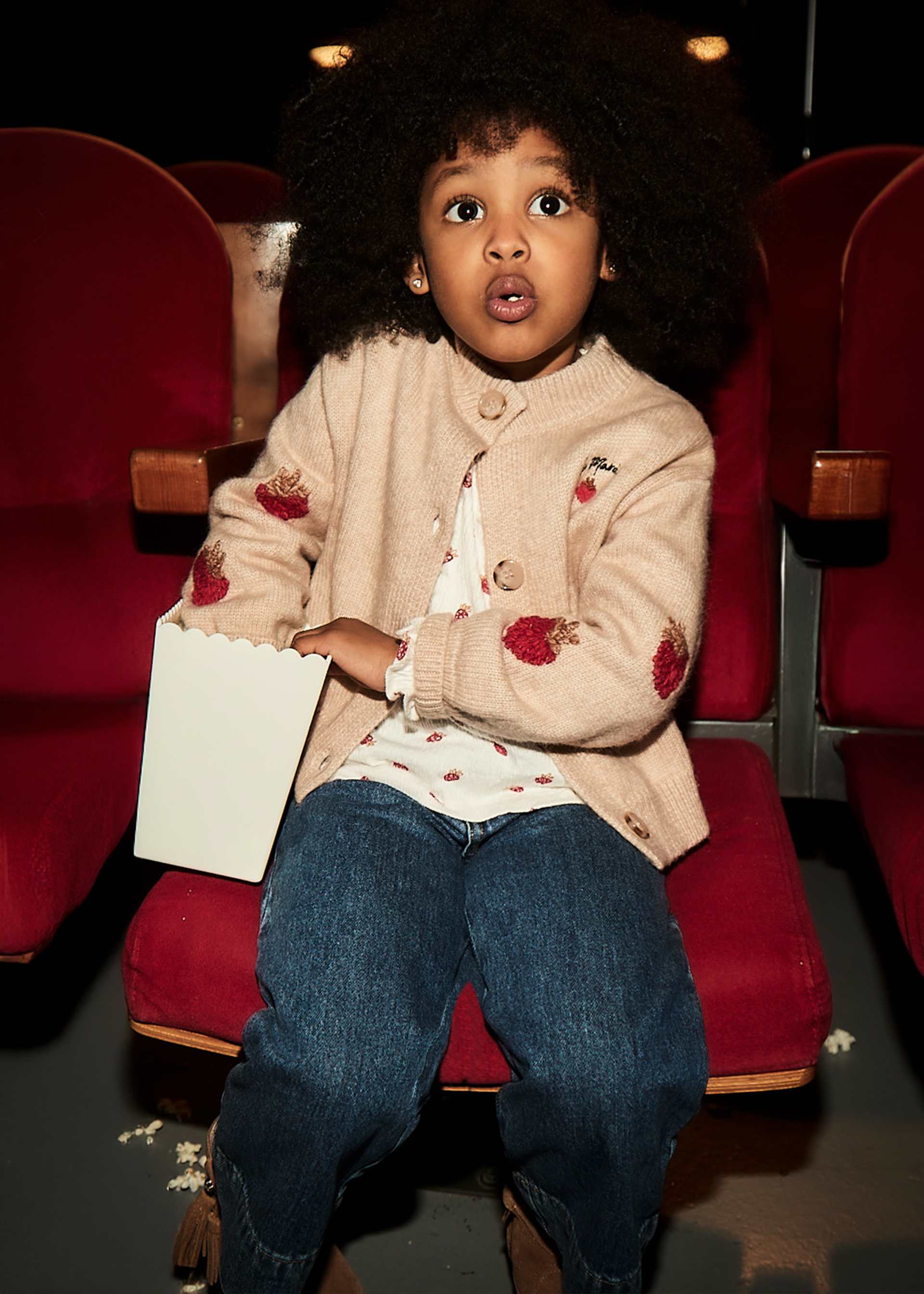 Pantalon en denim évasé fille Pantalon en denim évasé fille