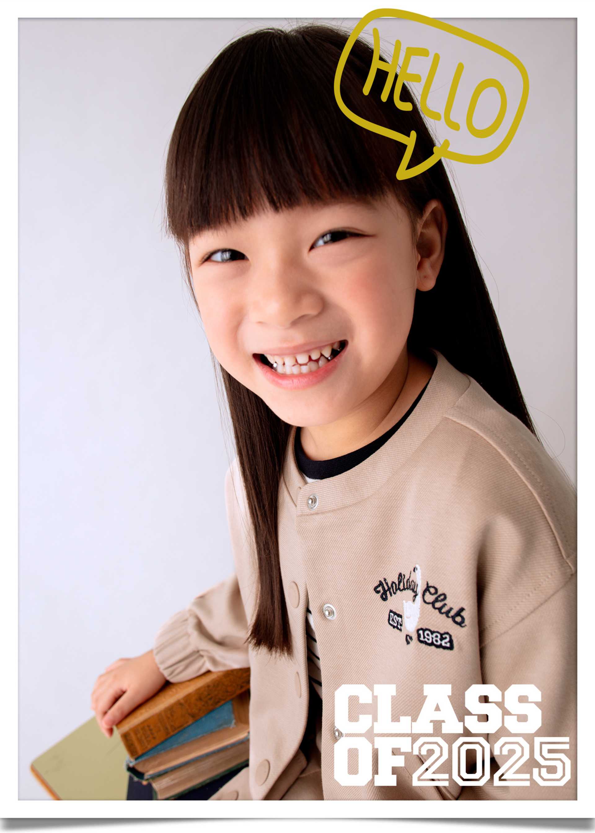 Cazadora punto bordado niña