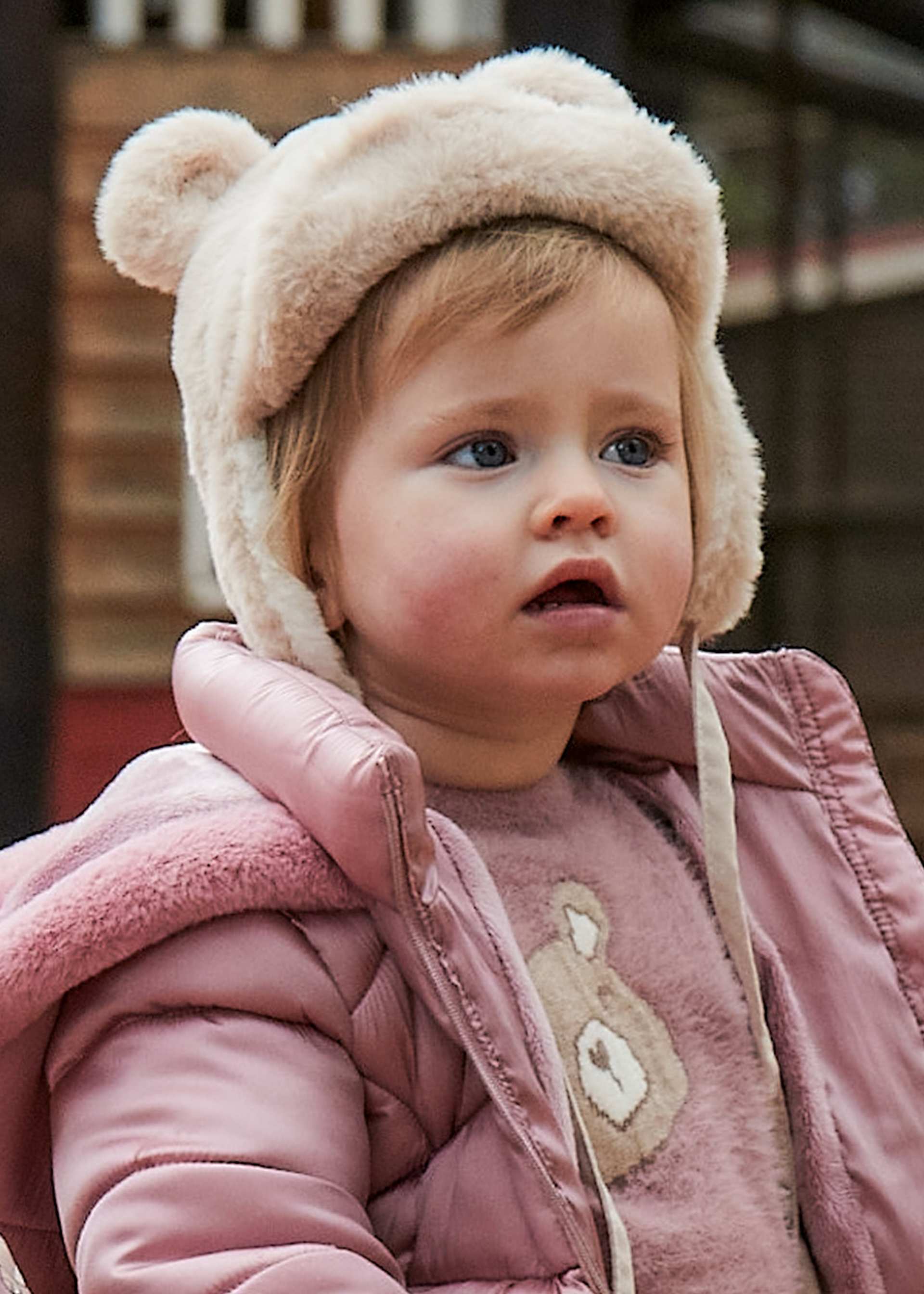Conjunto de gorro e cachecol unissexo bebé