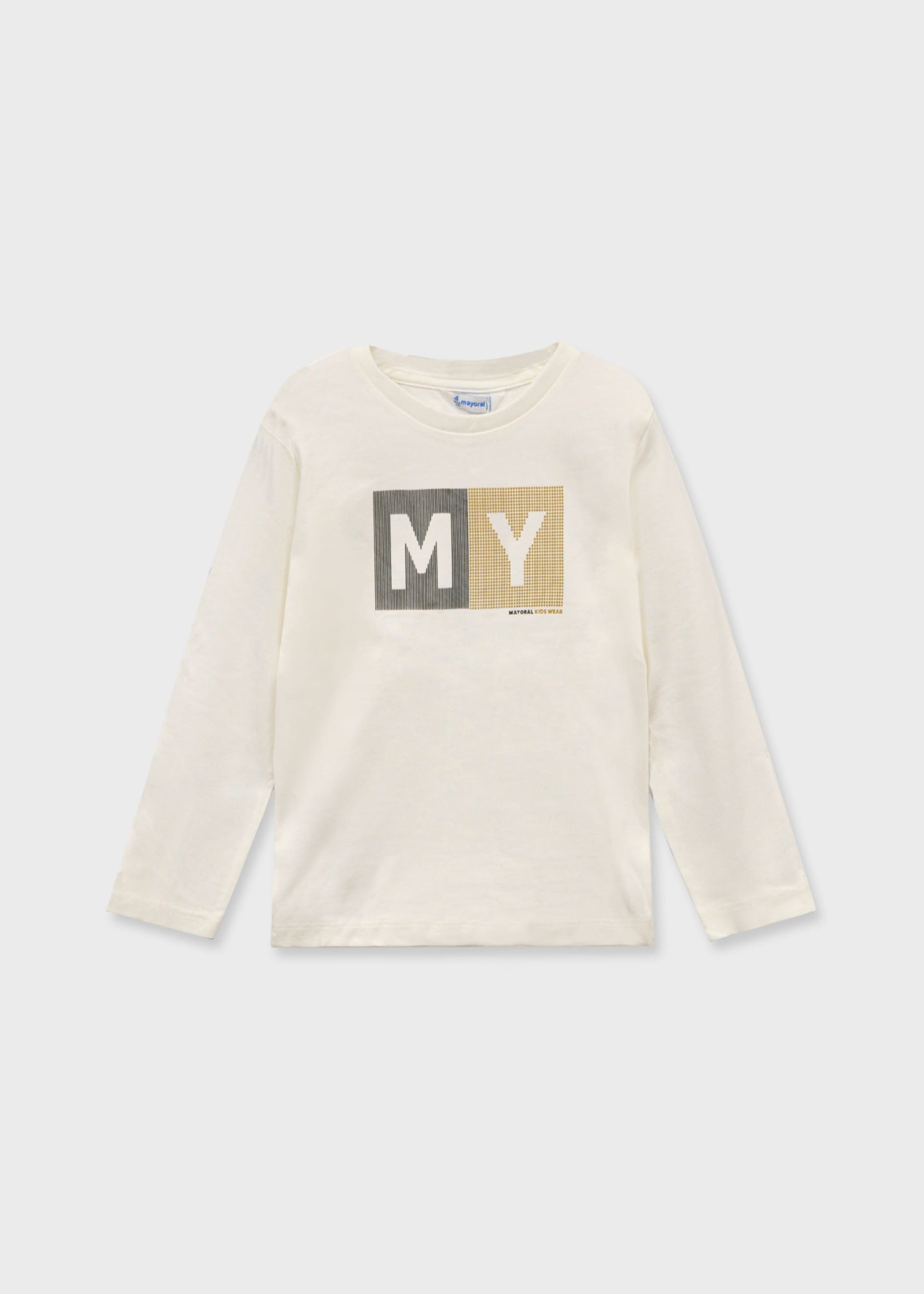 Playera letras básica niño