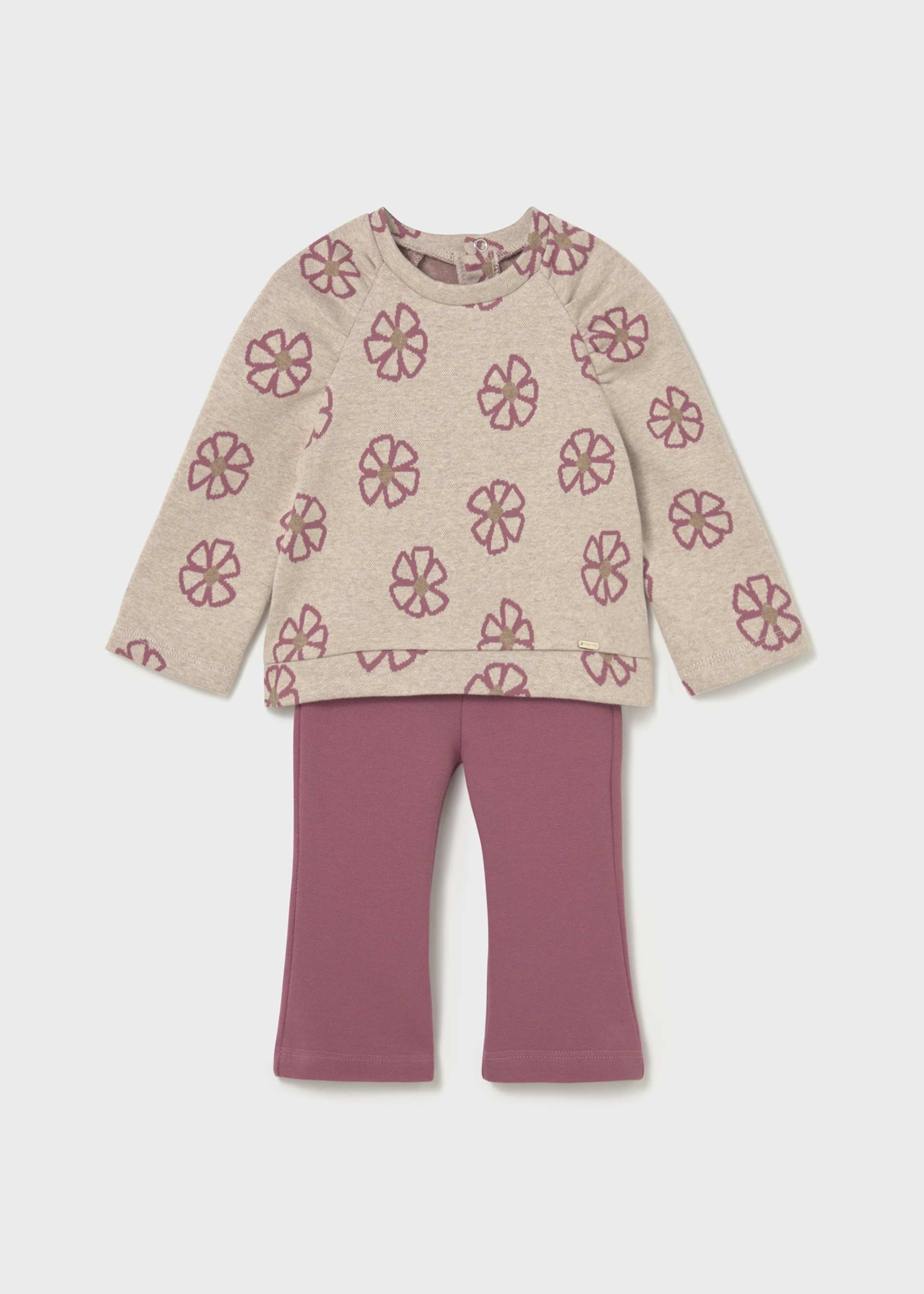 Conjunto leggings e sweat estampada bebé