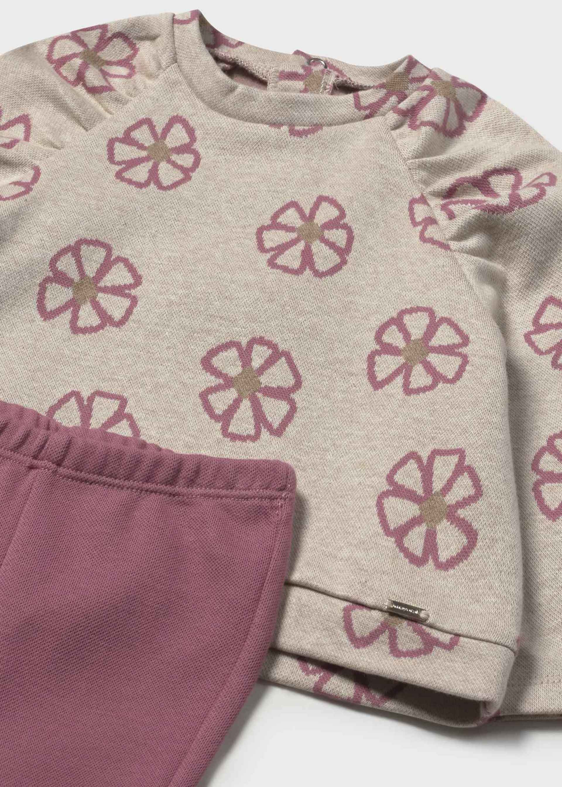 Baby legging and printed jumper set