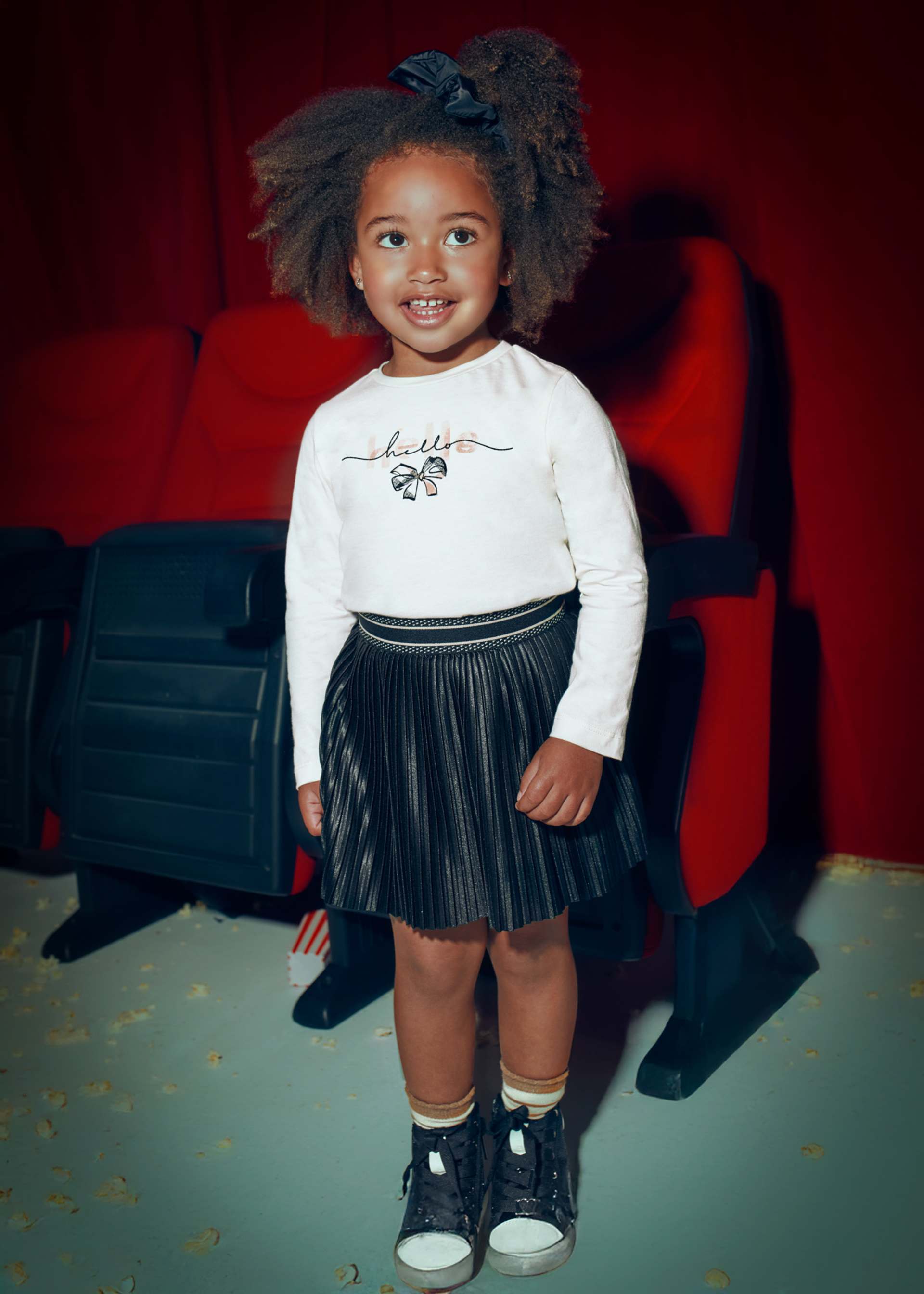 Camiseta con coletero niña