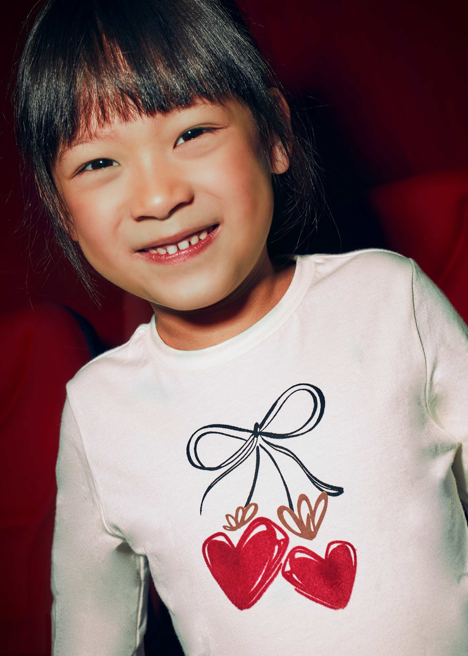 Camiseta con coletero niña