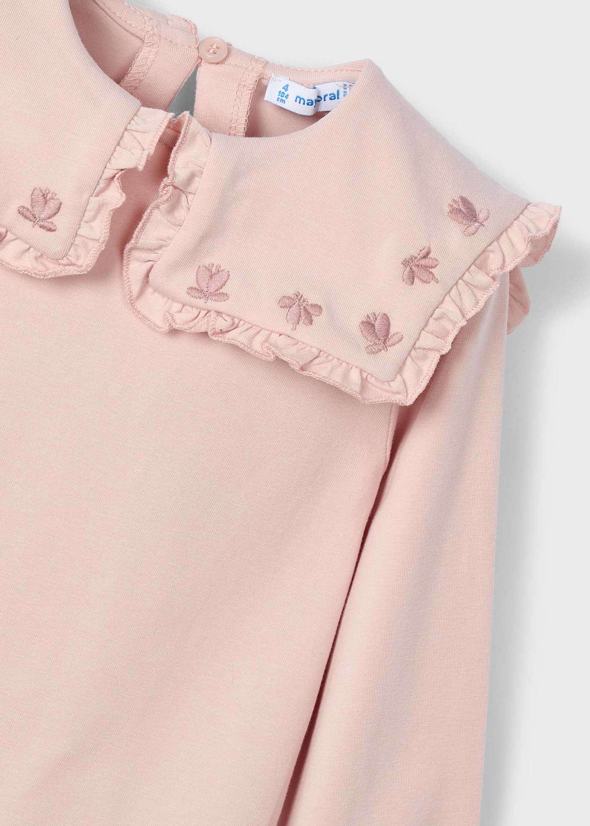 Blusa collo con volant bambina