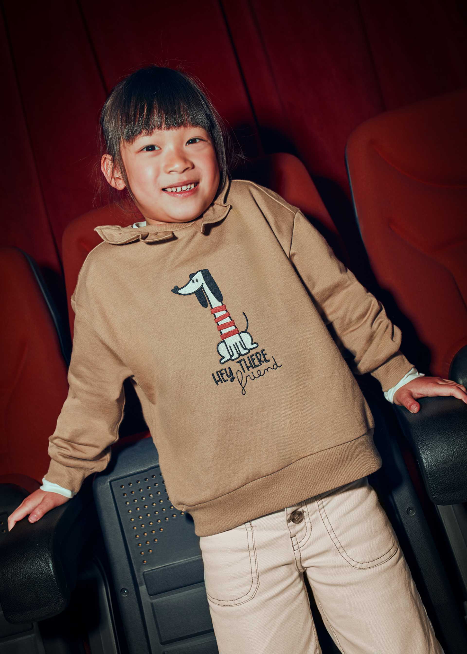 Sudadera cuello holán niña