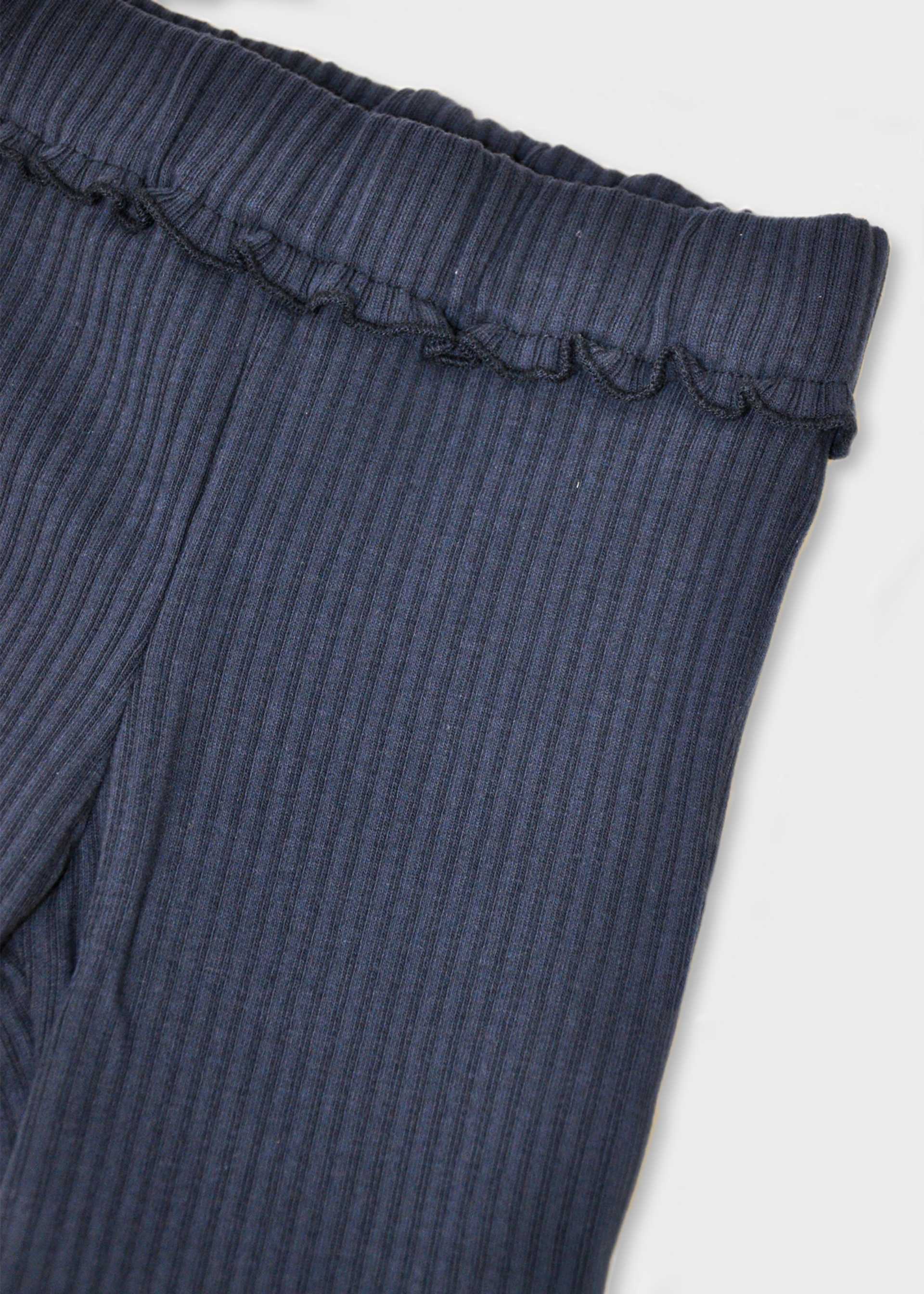 Legginsy prążkowane o kroju flare dla dziewczynki