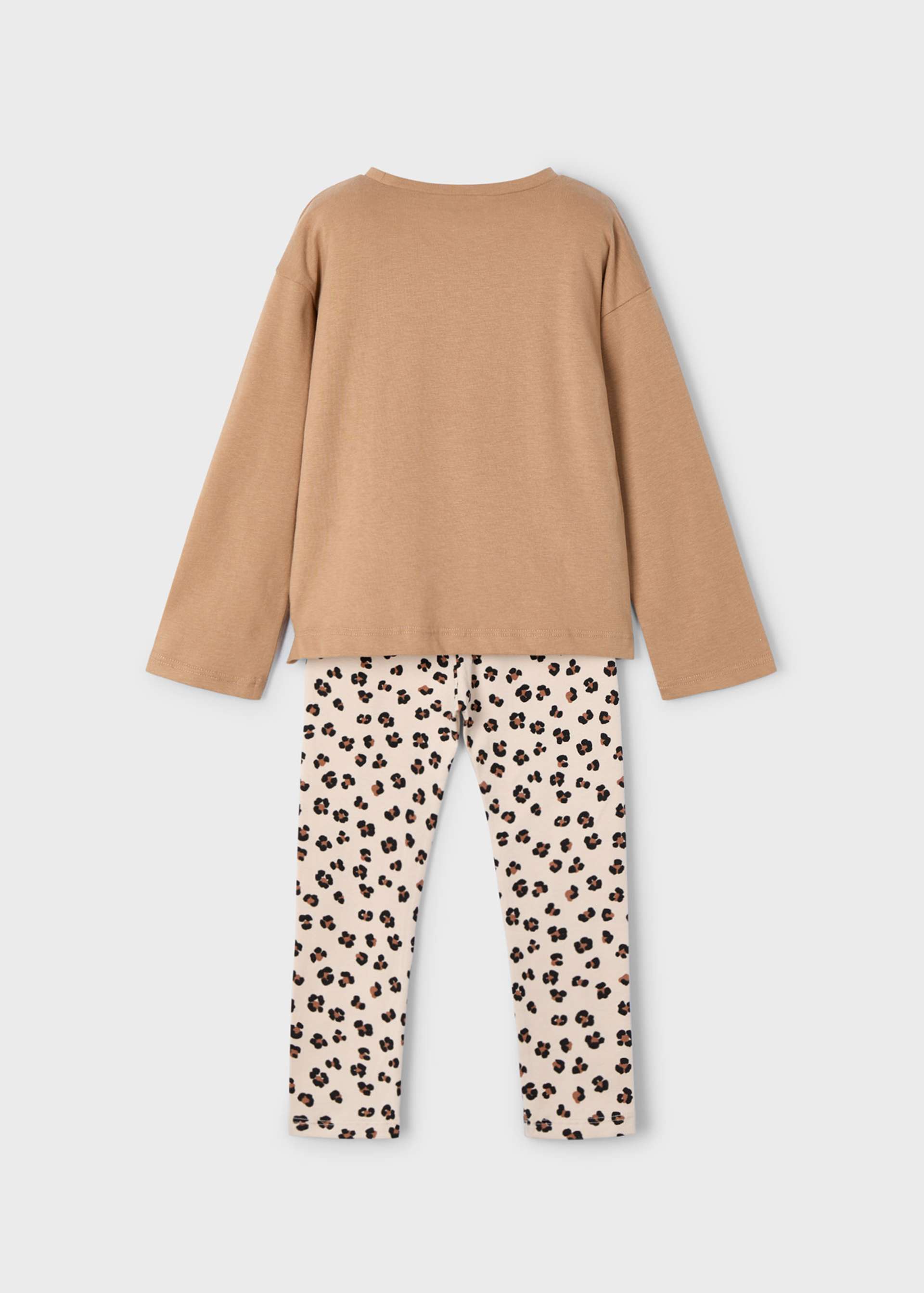 Conjunto legging estampado y playera niña