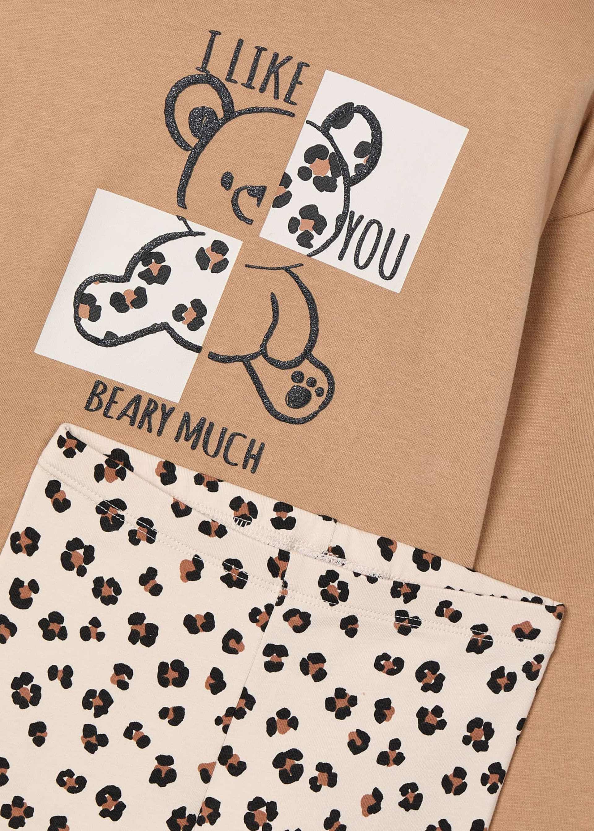 Ensemble legging imprimé et t-shirt fille