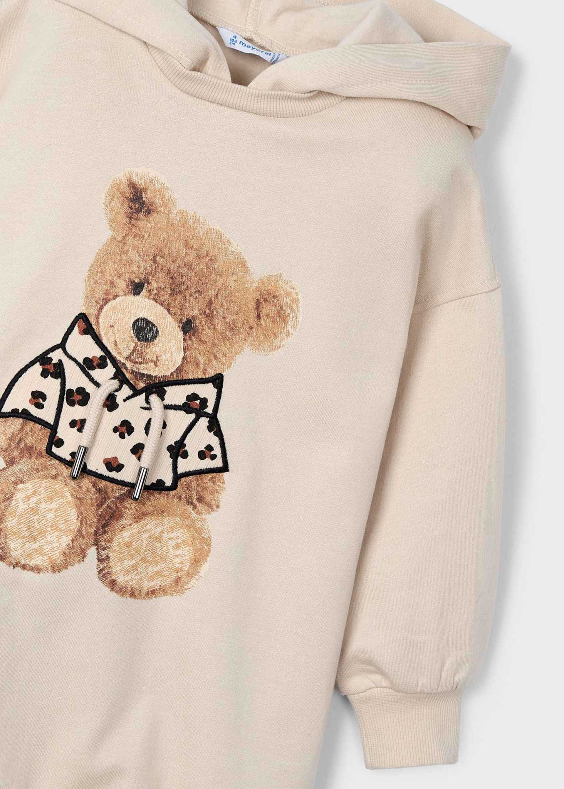 Robe en molleton à capuche fille