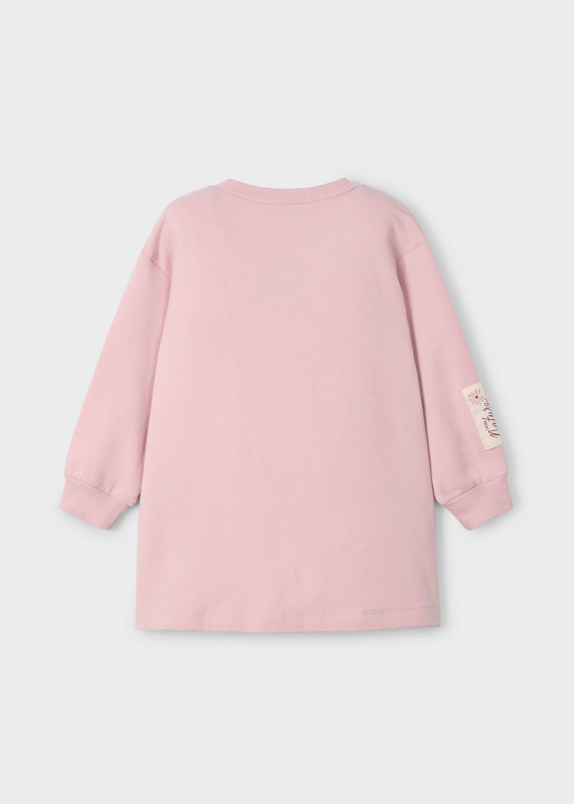 Vestido felpa gráfica menina