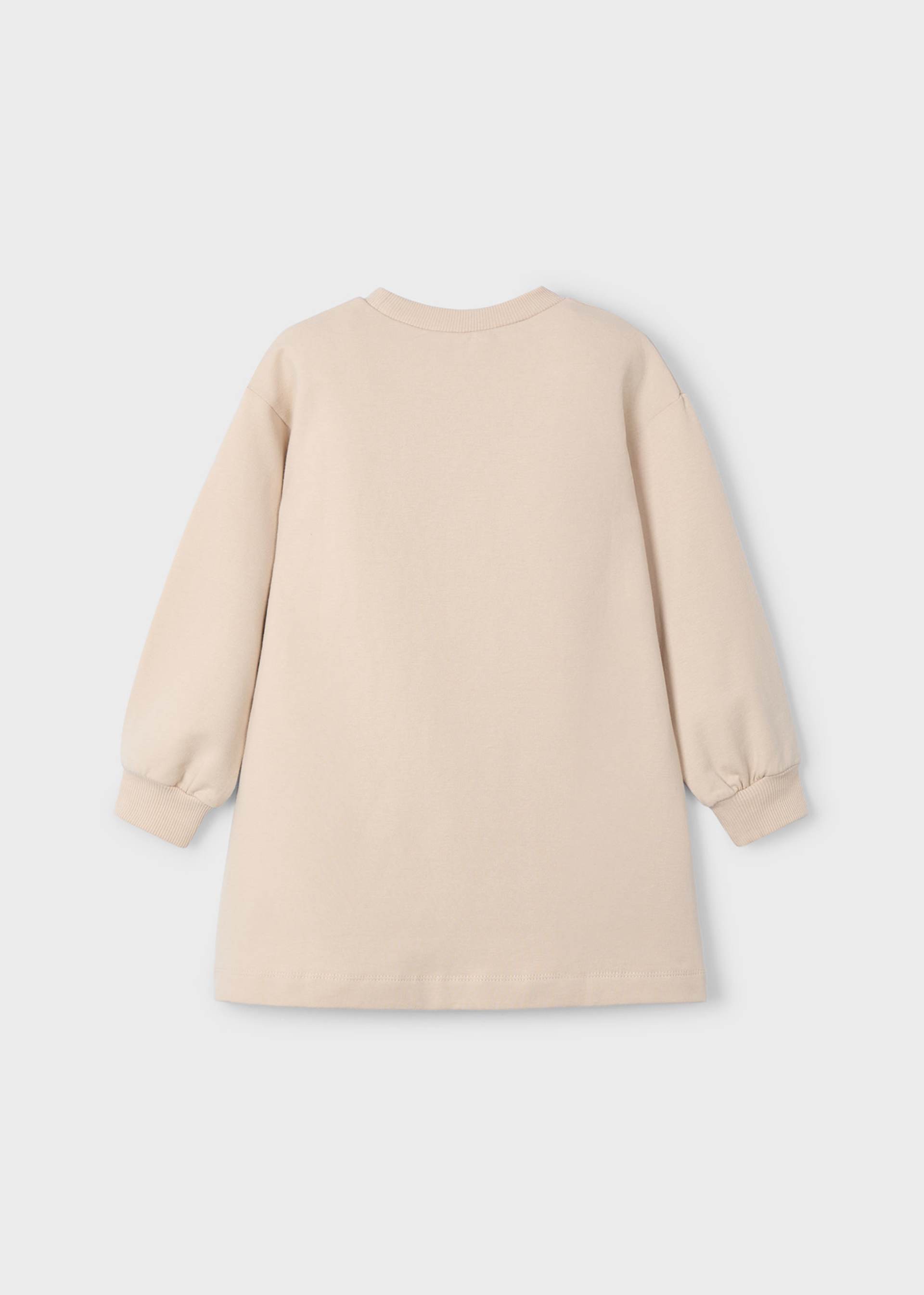 Vestido felpa gráfica niña