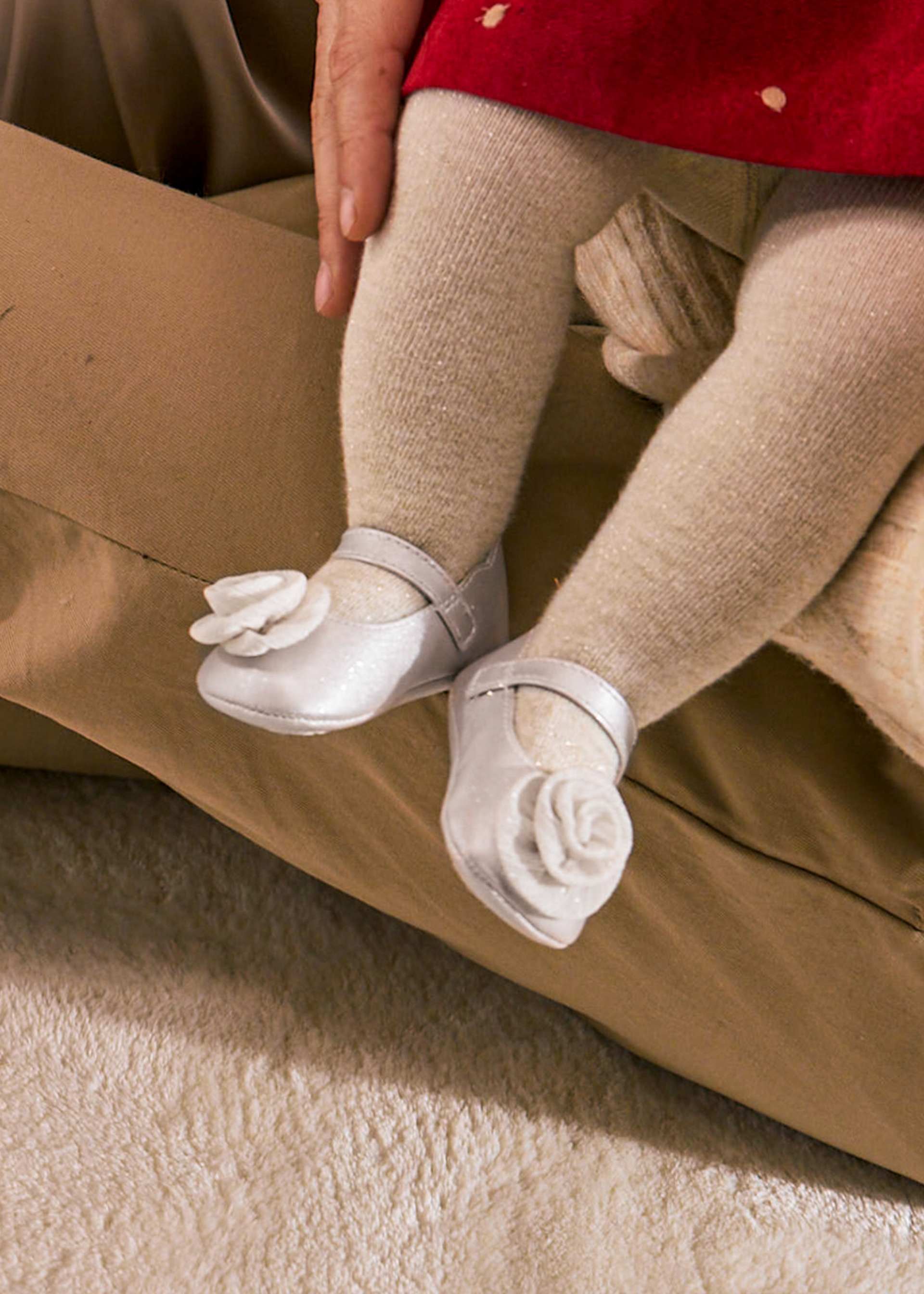 Newborn Girl Flower Mary Janes