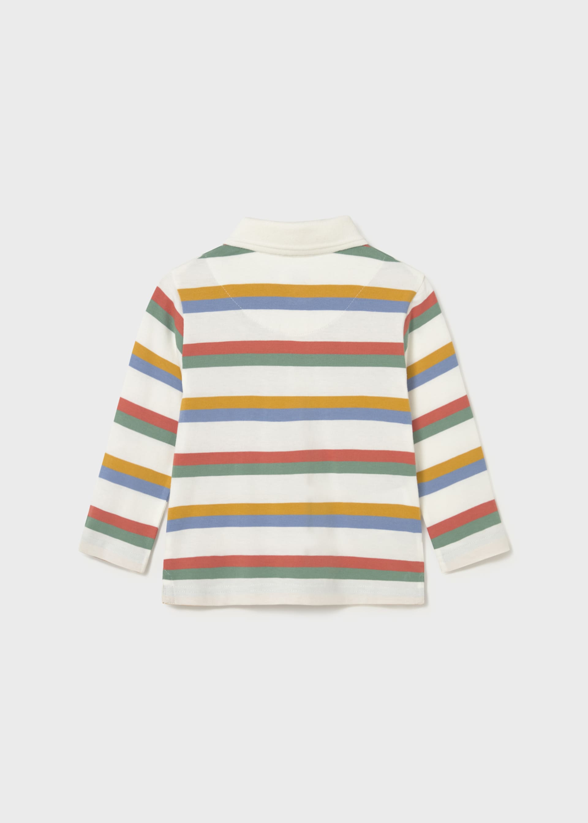 Baby 3D applique striped polo shirt