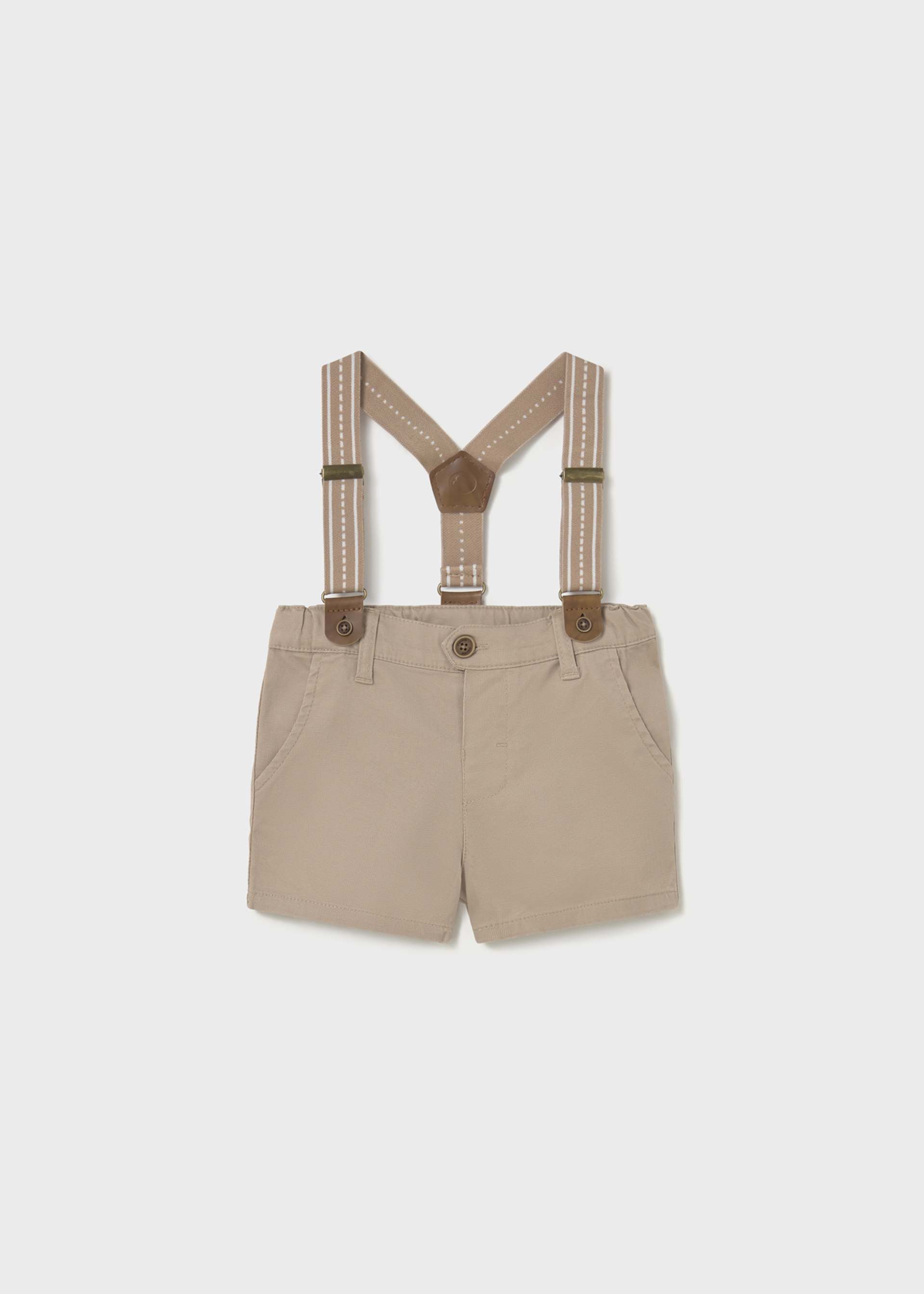 Baby pique shorts with braces