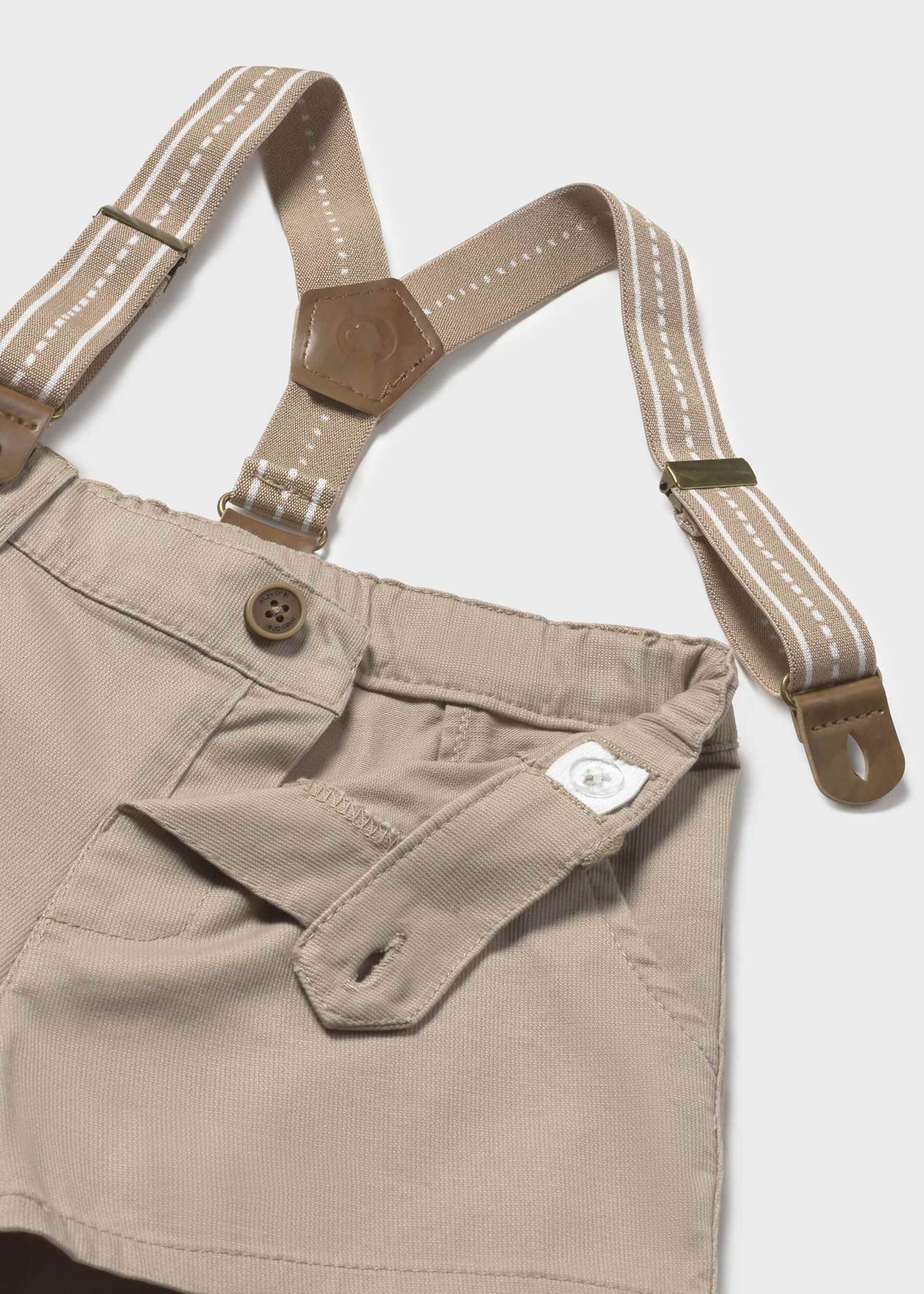 Baby pique shorts with braces