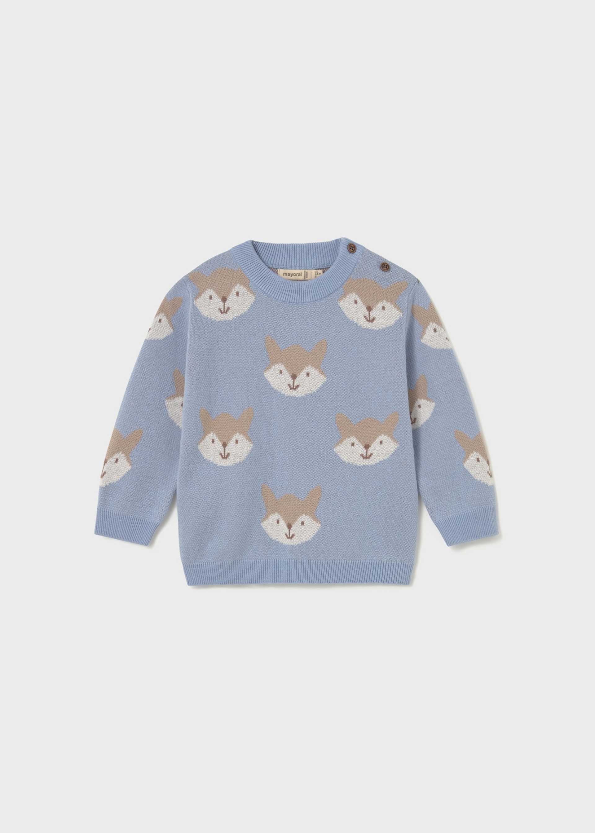 Jersey jacquard zorros bebé