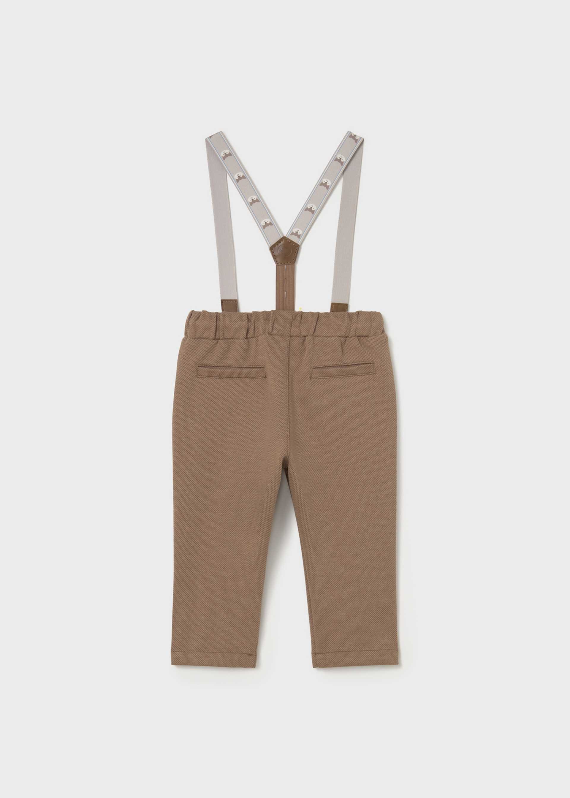 Baby Pique Pants with Suspenders
