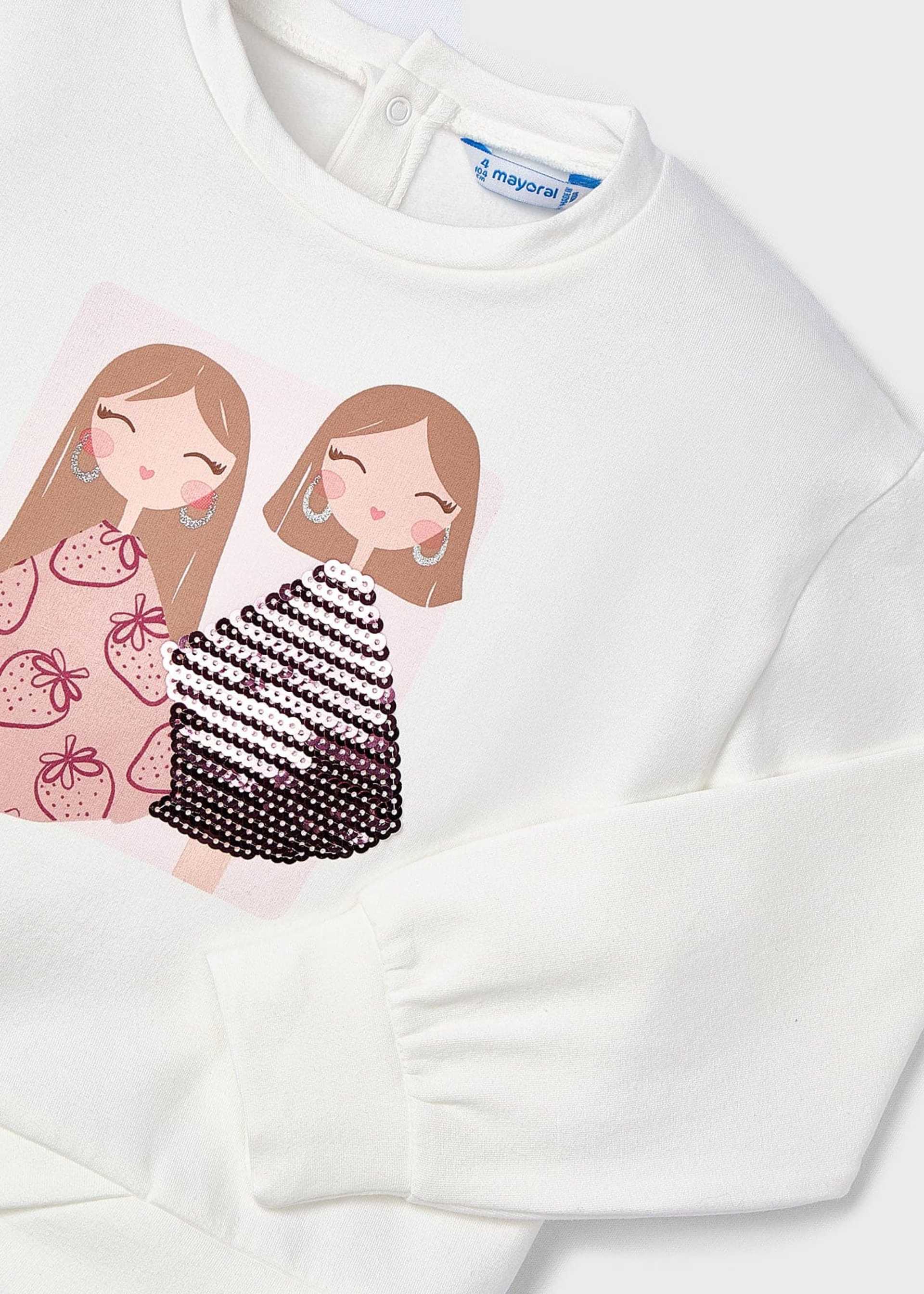 Sudadera print muñecas niña