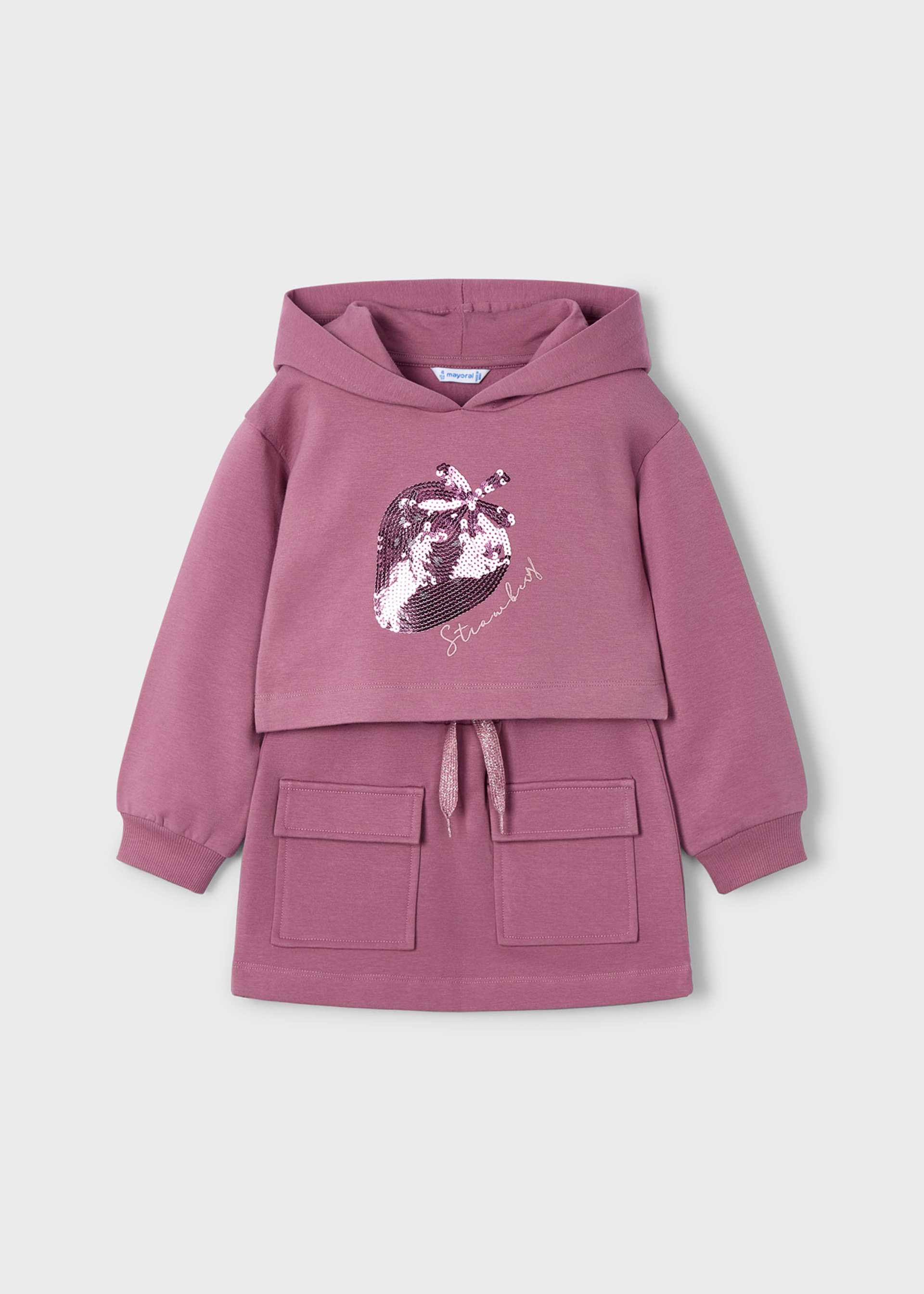 Conjunto falda sudadera niña