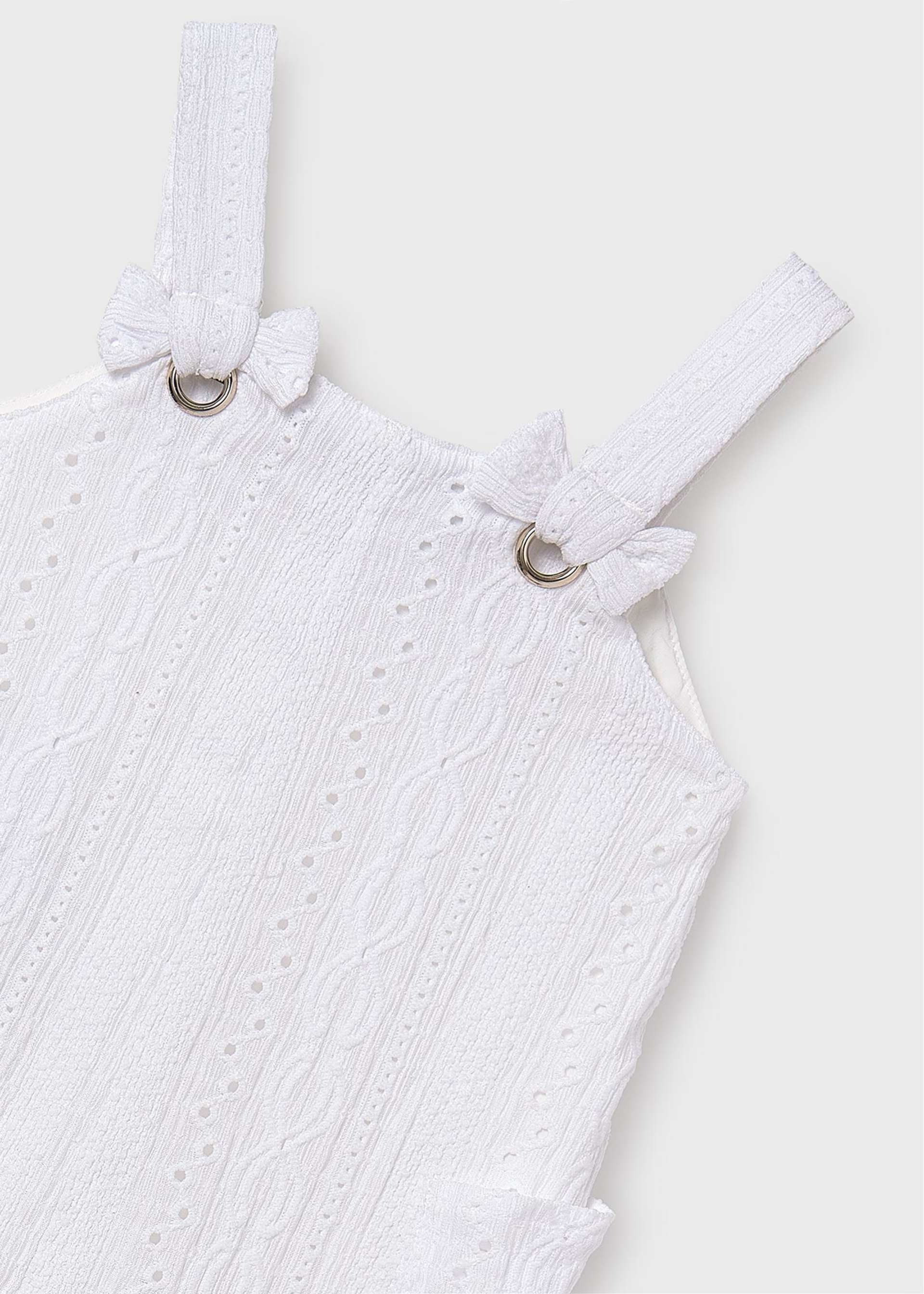 Salopette en maille fleurs bébé