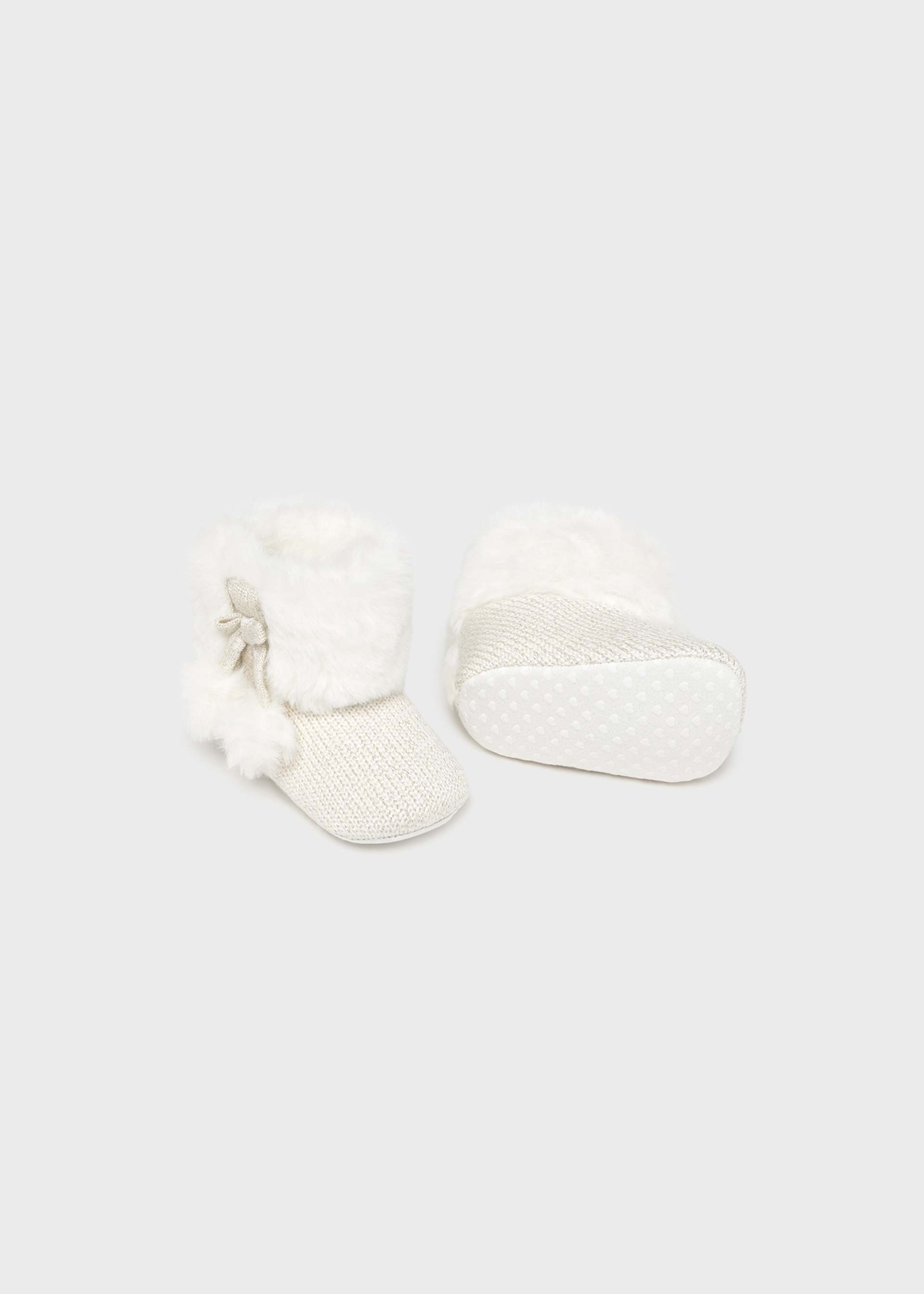 Newborn Girl Faux Fur Lined Boots