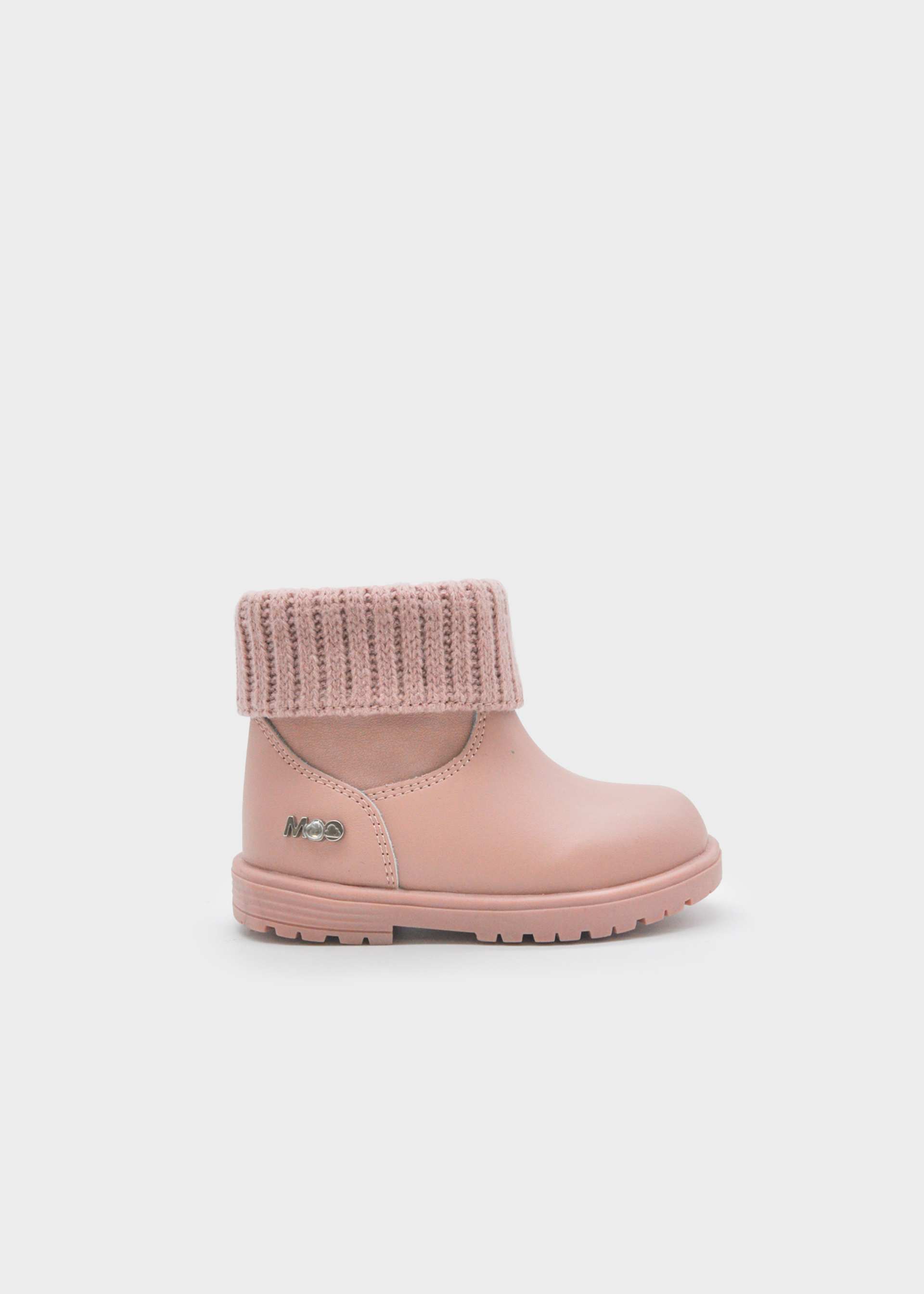 Bottines motardes cuir tricot bébé