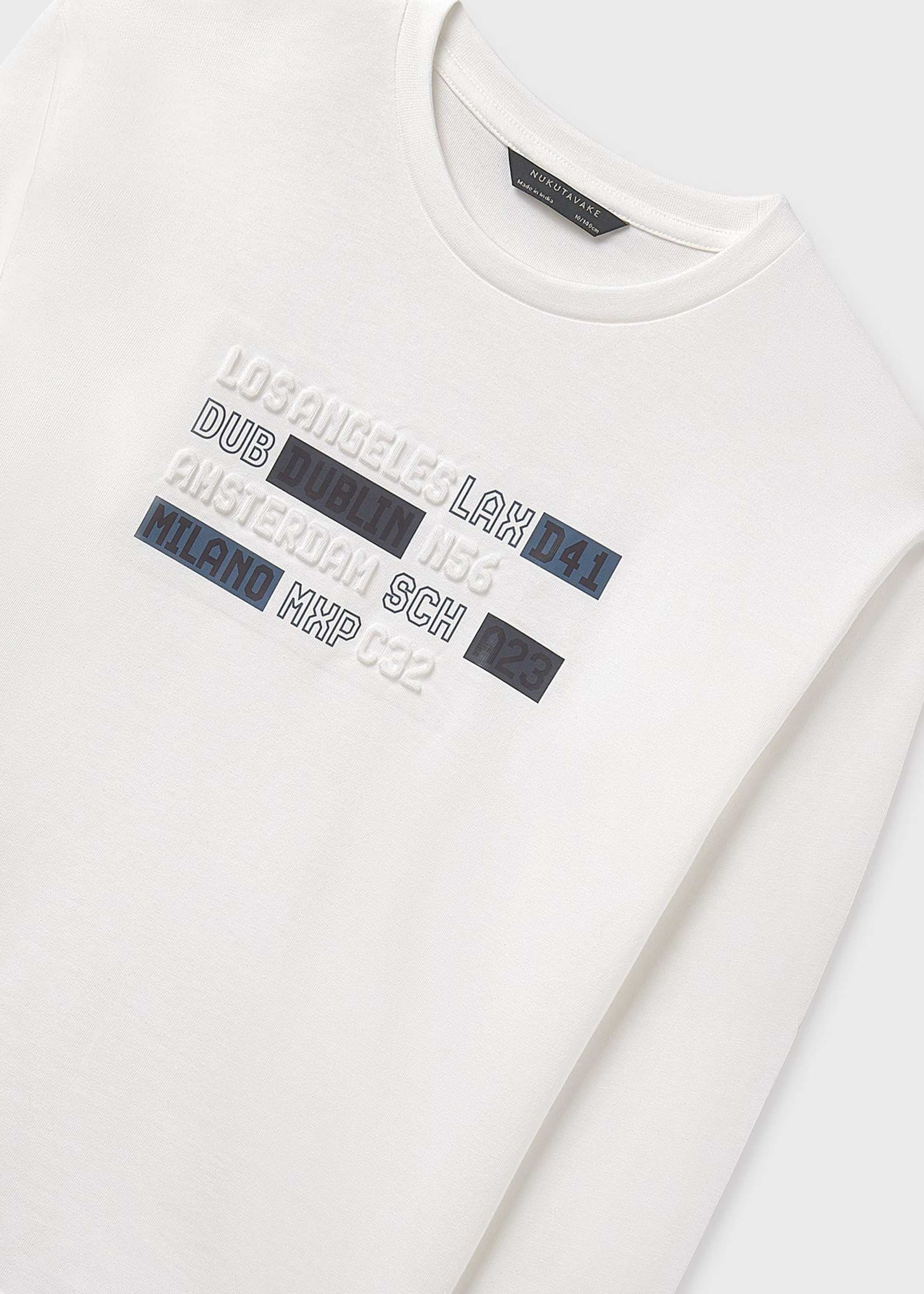 T-shirt texte en relief garçon