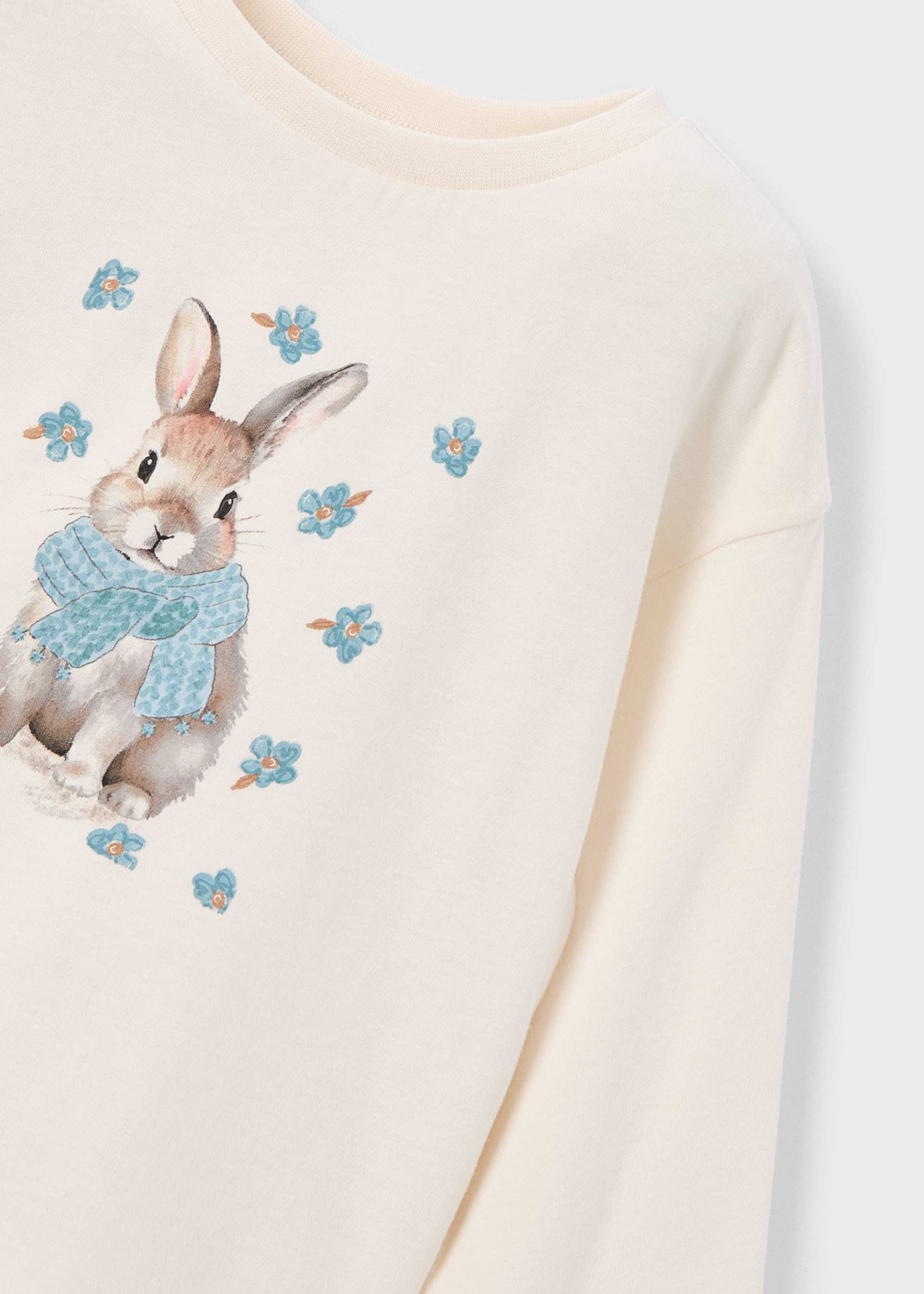 Girls rabbit print t-shirt
