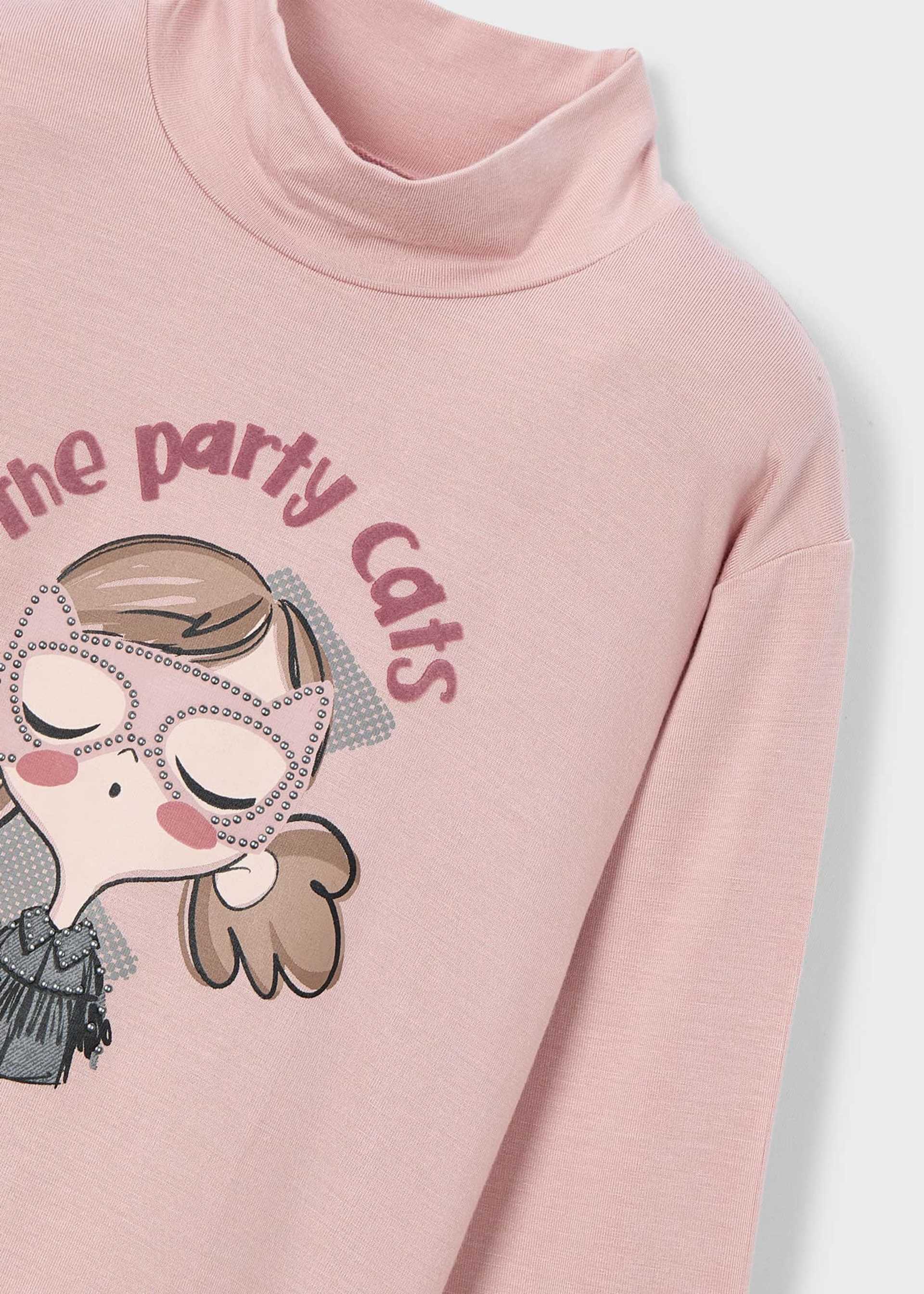 Girls high neck t-shirt