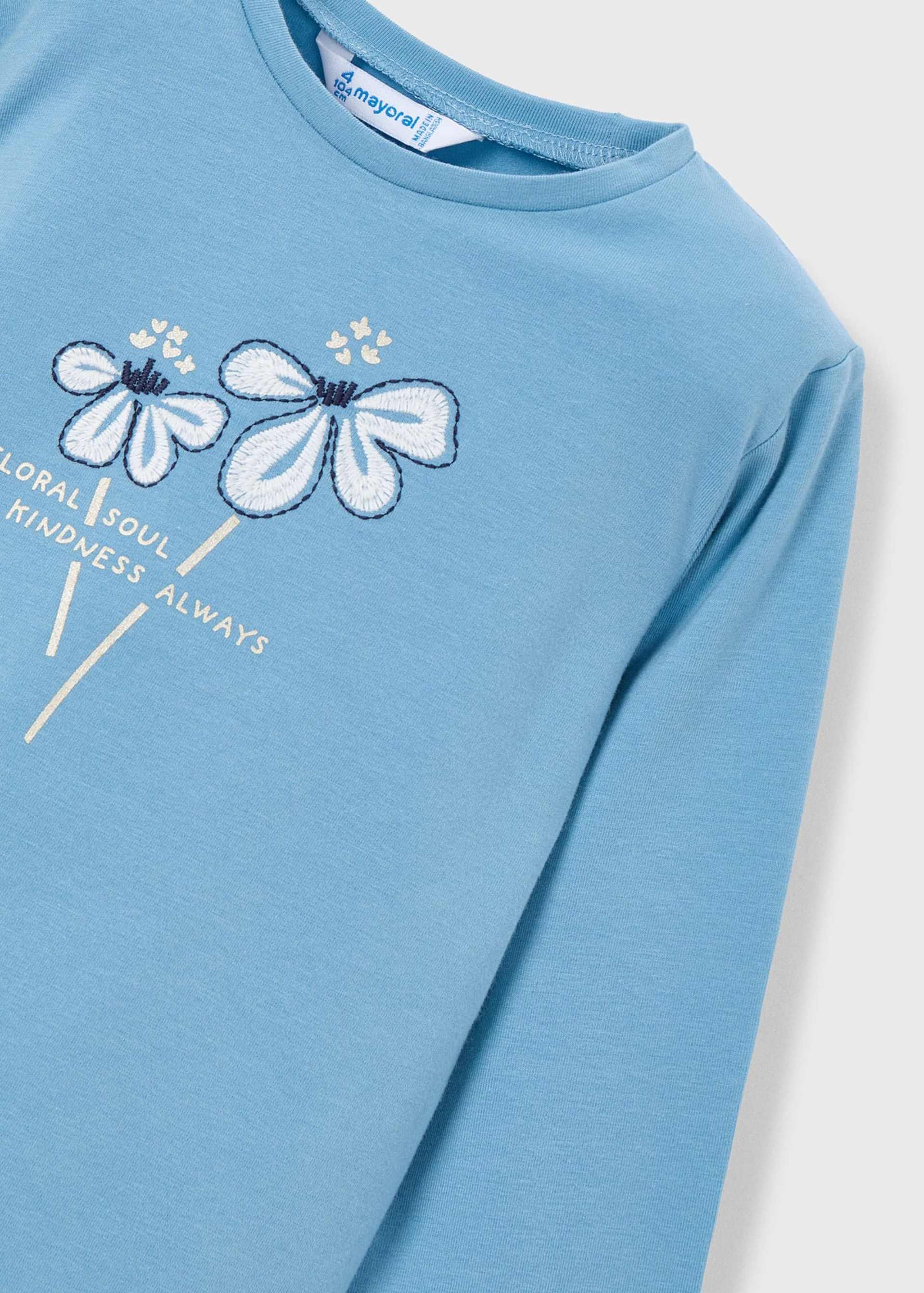 T-shirt basique fleur fille T-shirt basique fleur fille