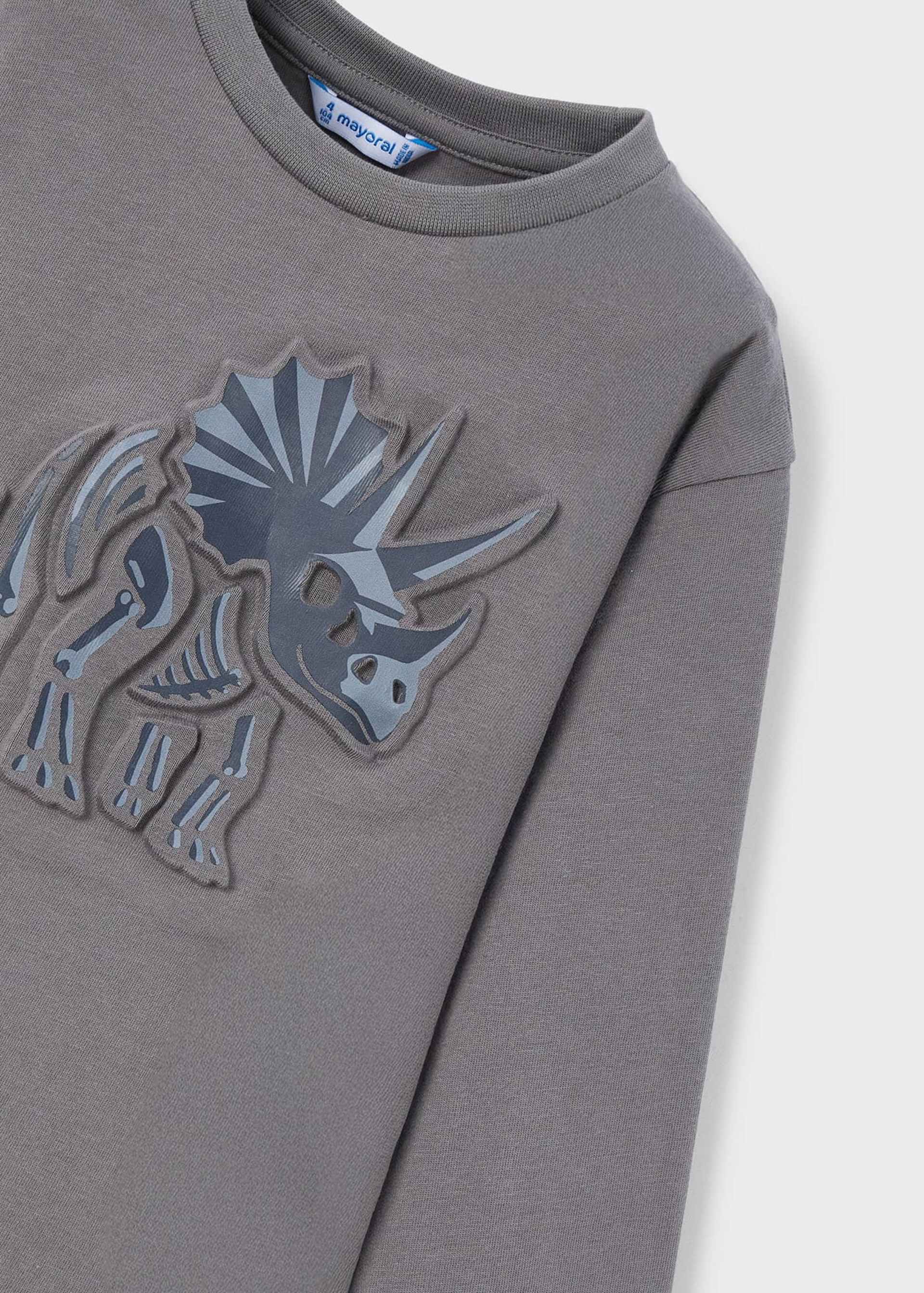 Playera dinosaurio relieve niño