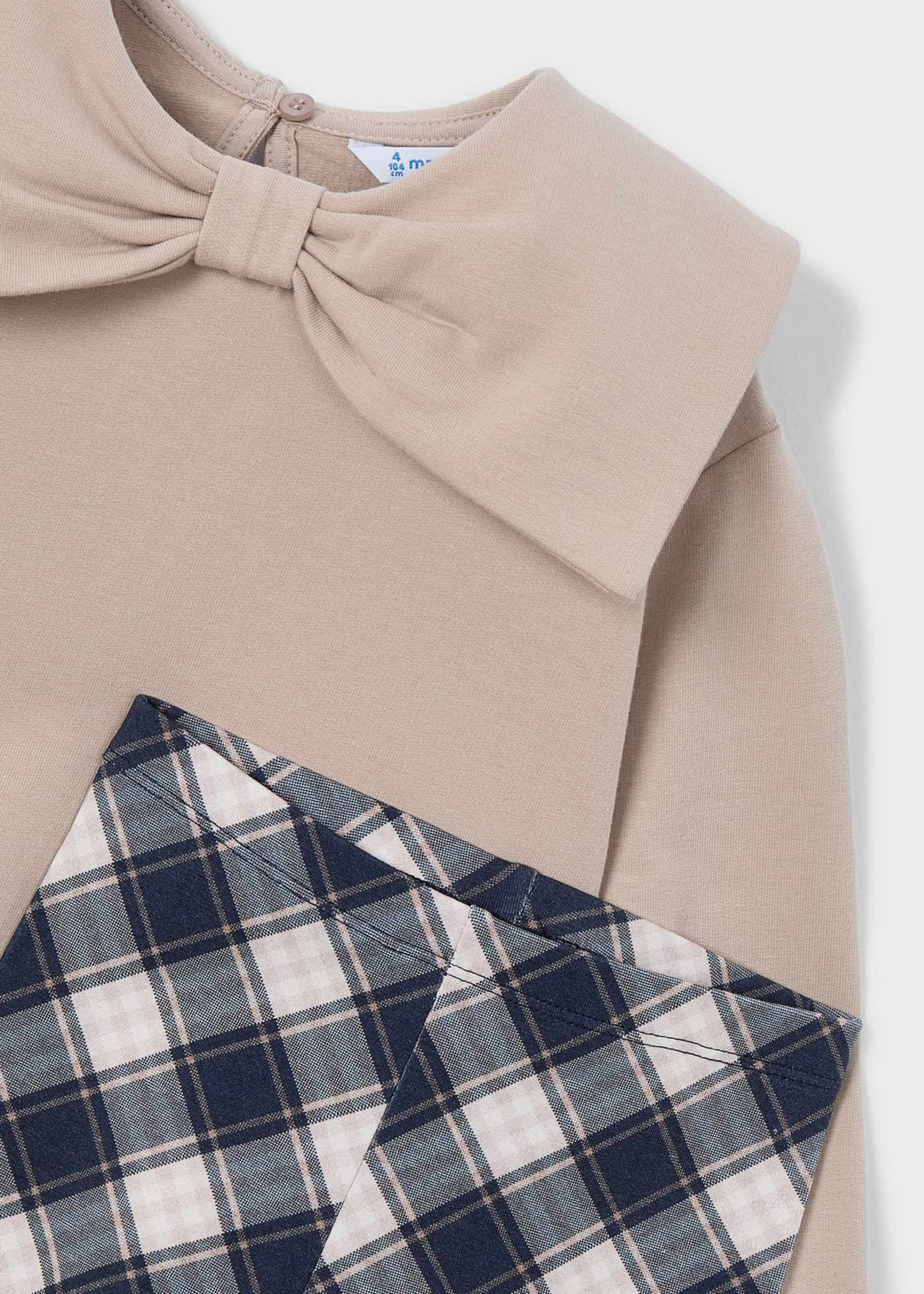 Ensemble legging à carreaux et sweat fille