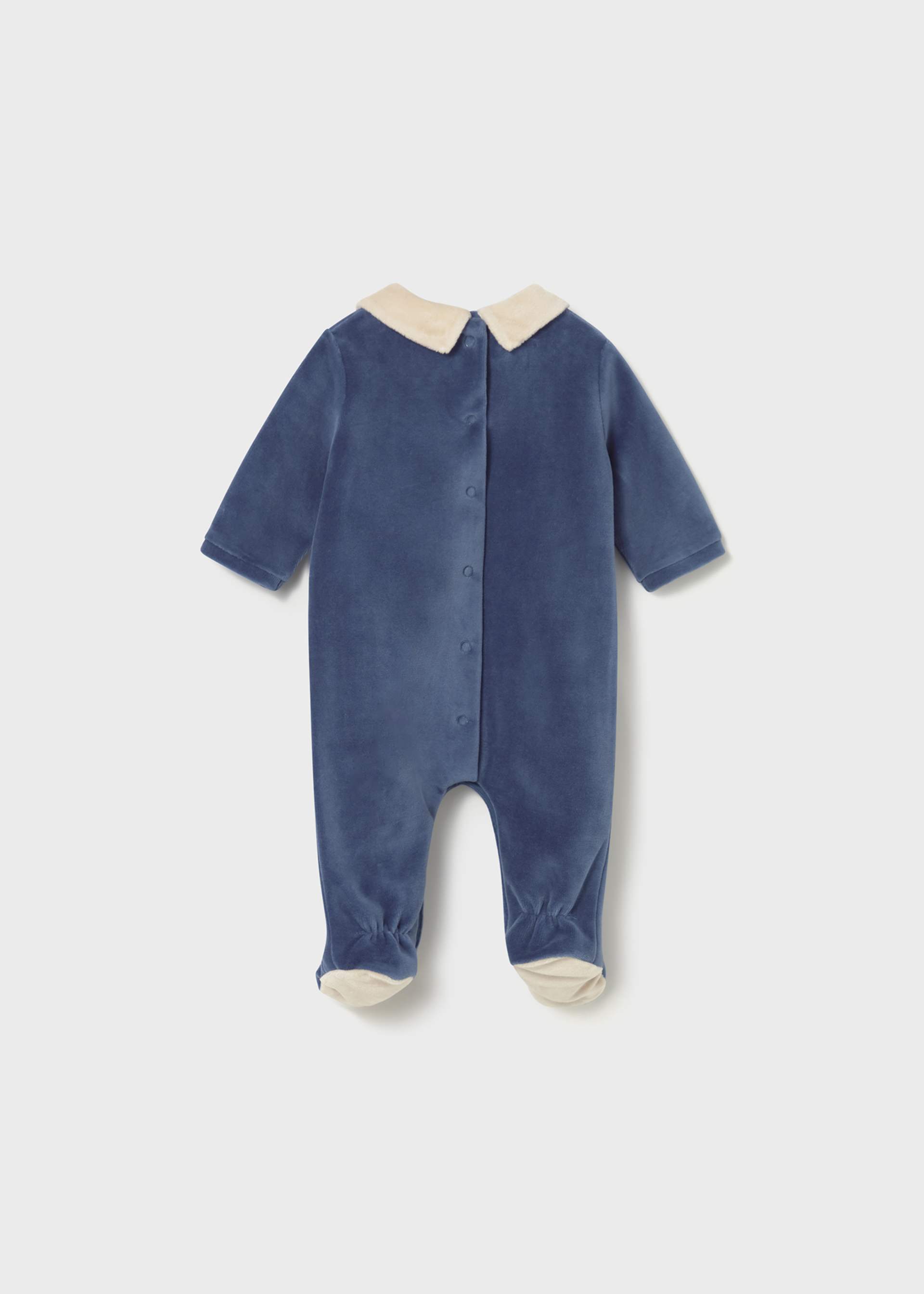 Newborn collared romper with feet