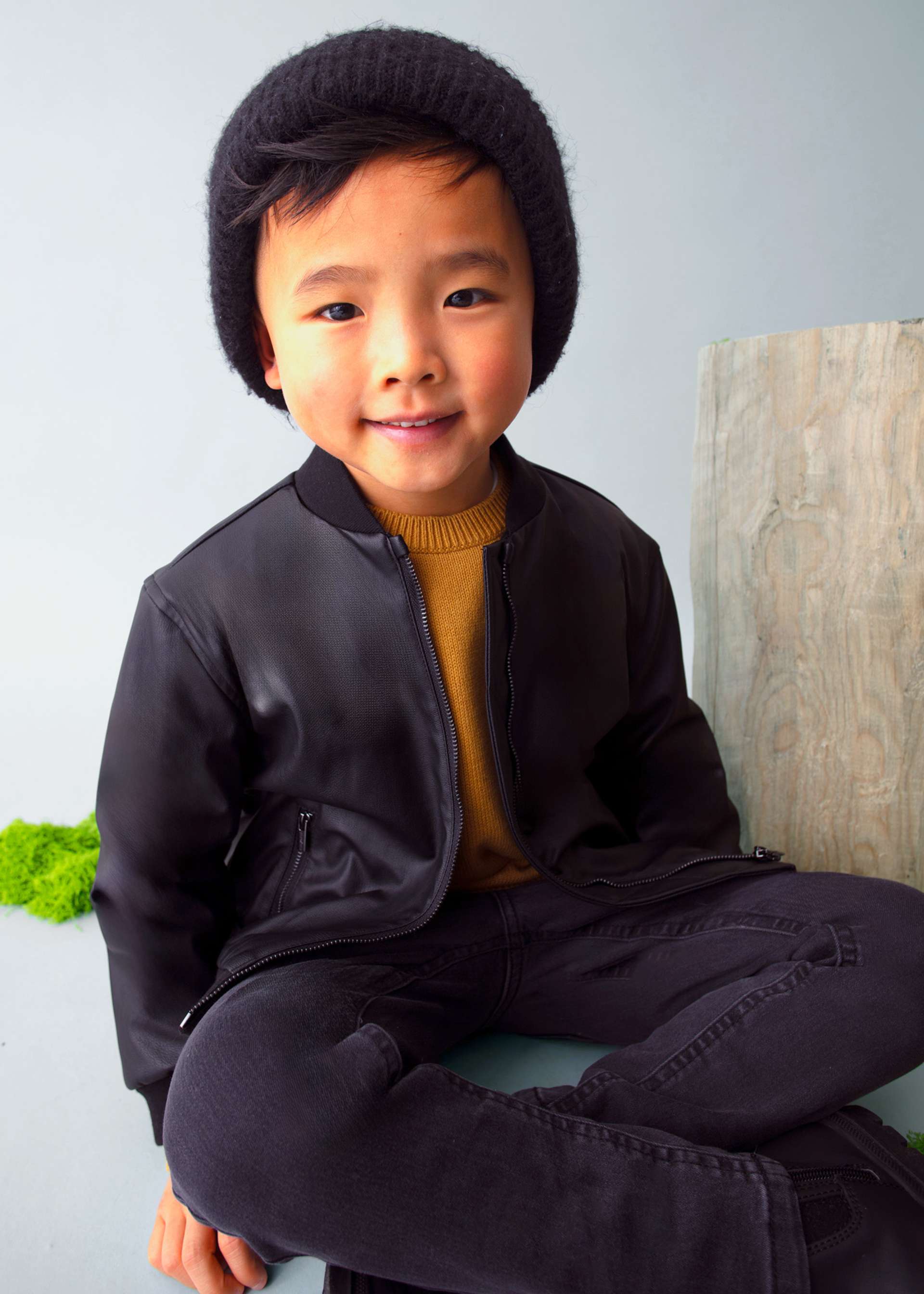 Cazadora polipiel unisex infantil