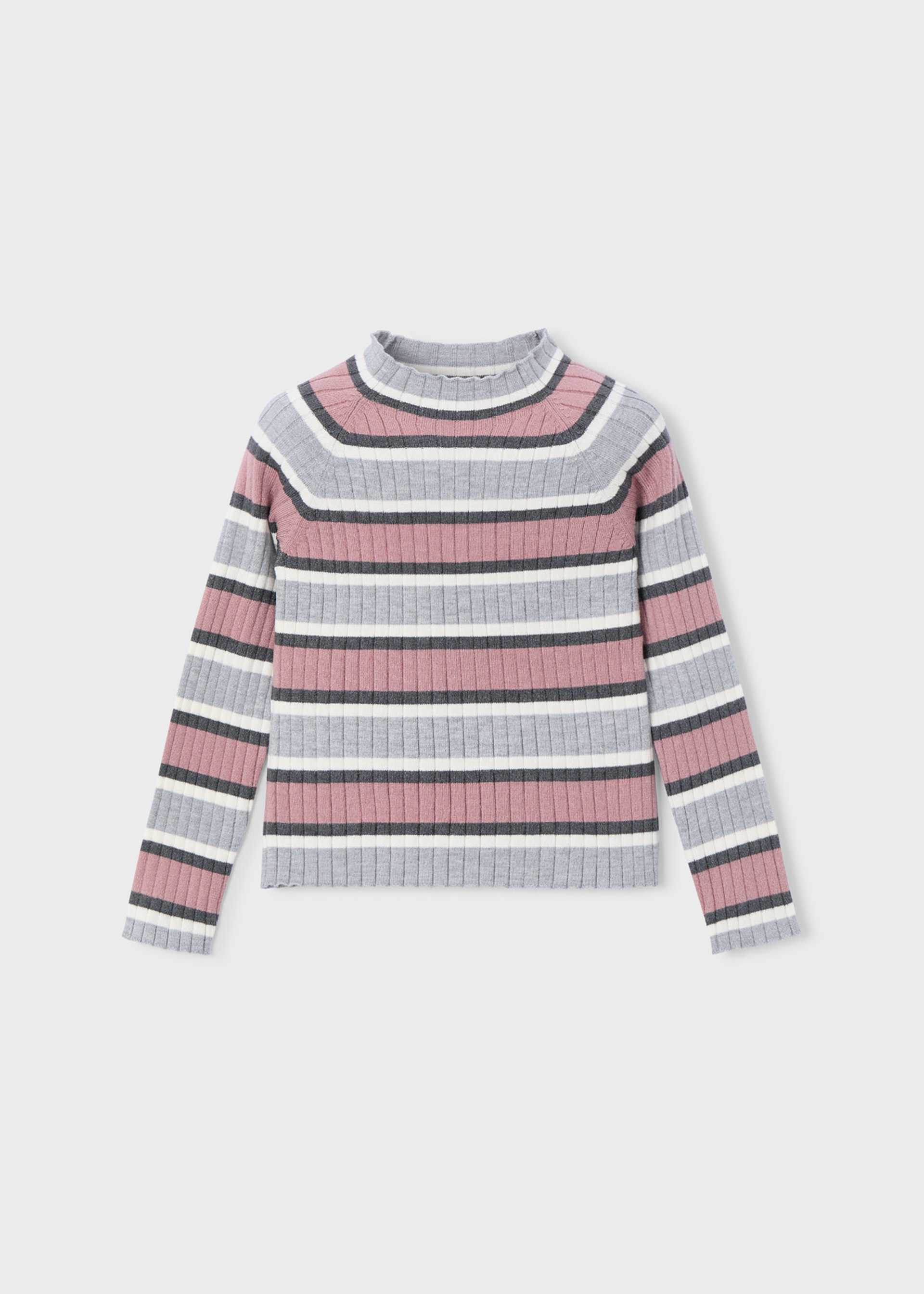 Girl Mock Neck Knit Sweater