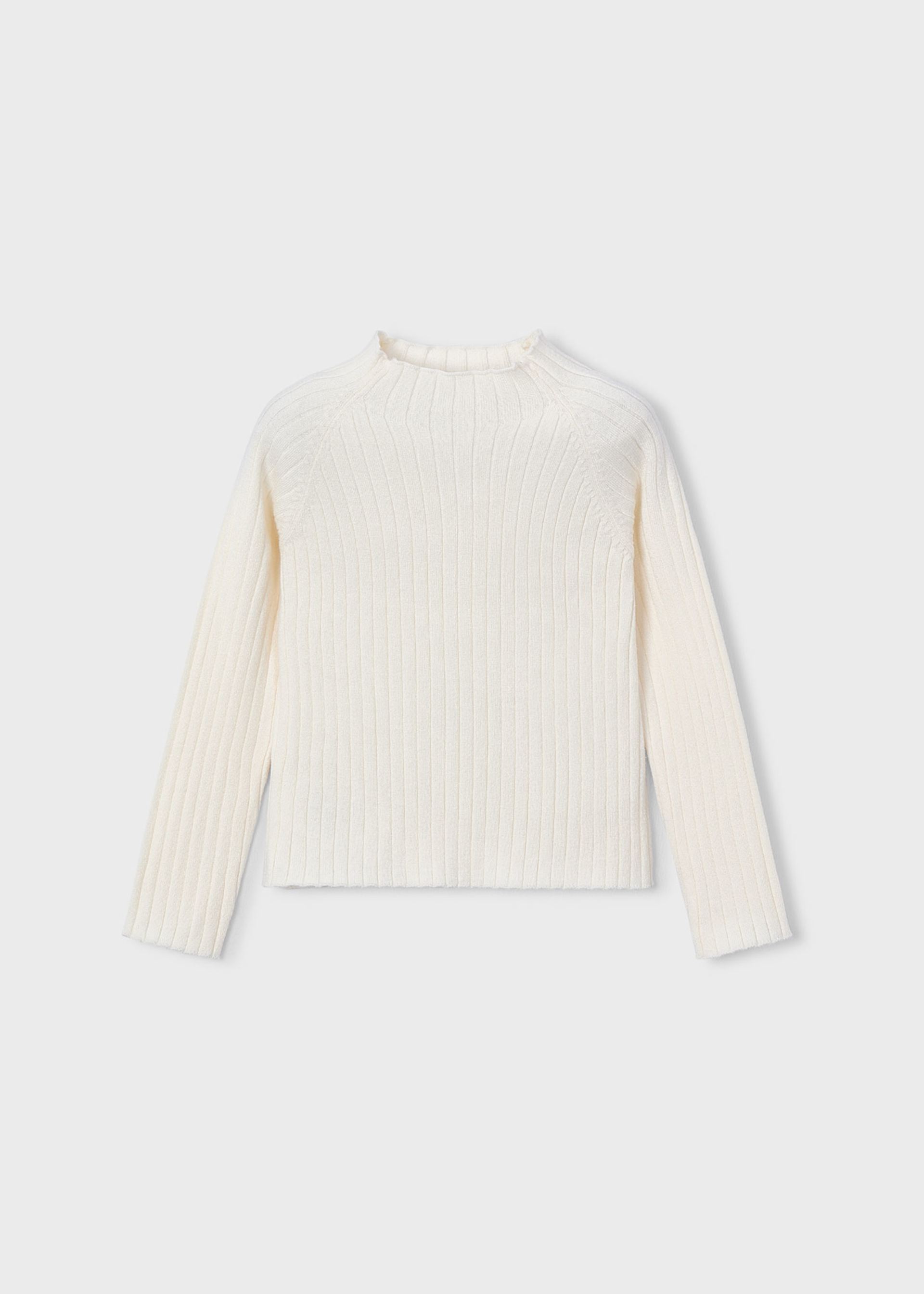 Girl Mock Neck Knit Sweater