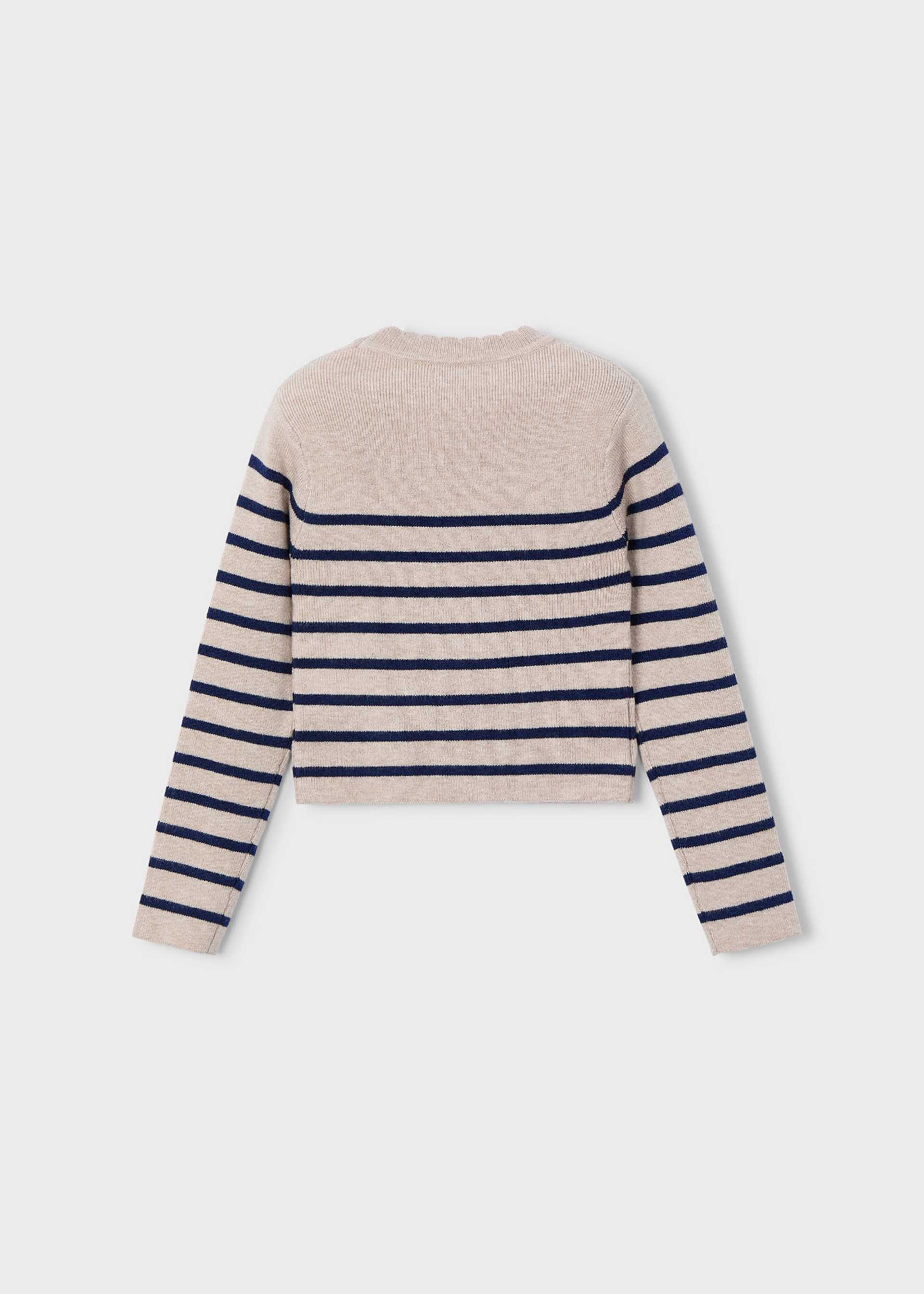Pull tricot rayé fille