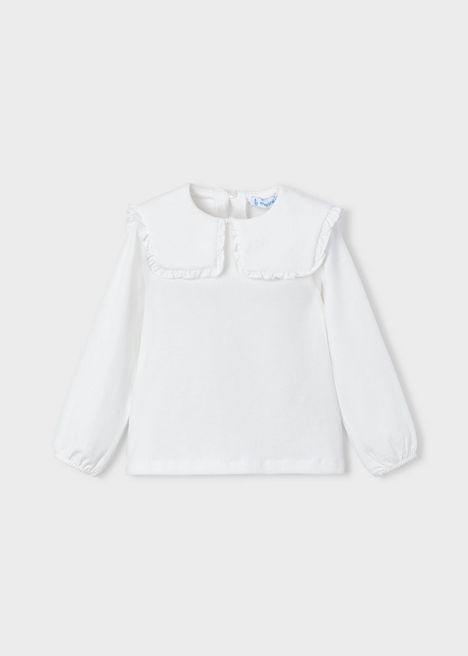 Girls ruffle neck blouse