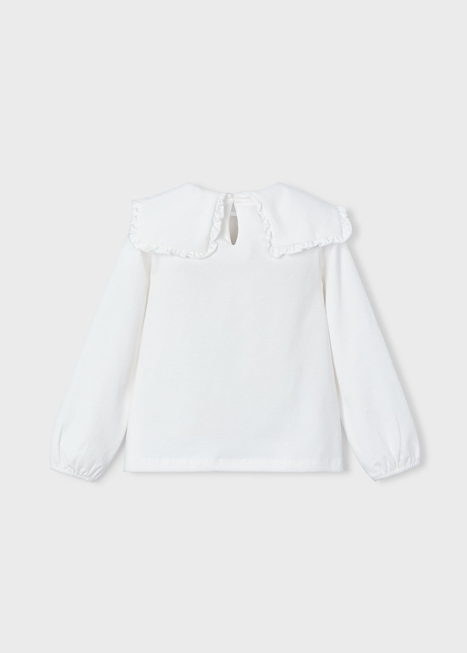 Blusa cuello volante niña