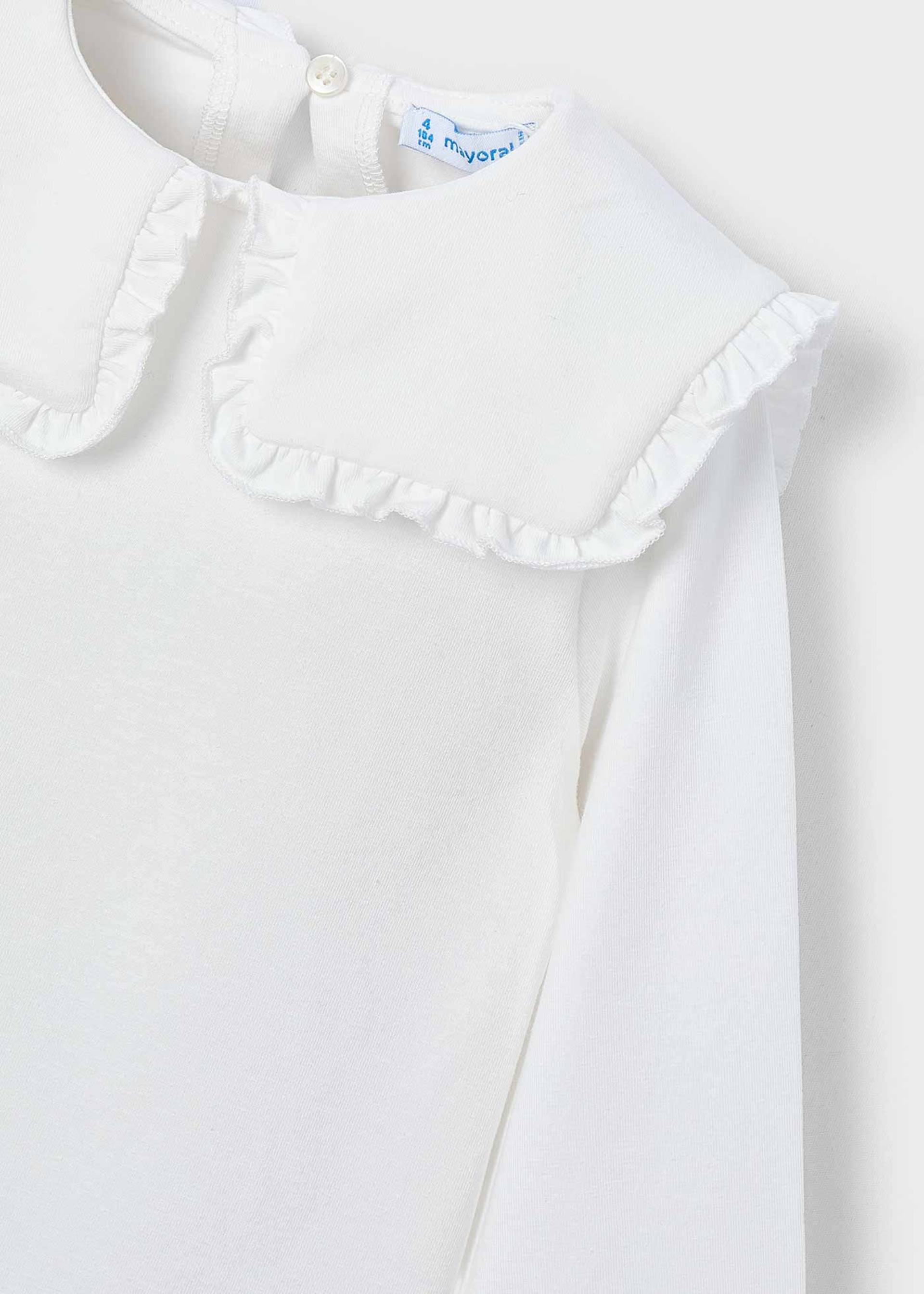 Blusa cuello volante niña